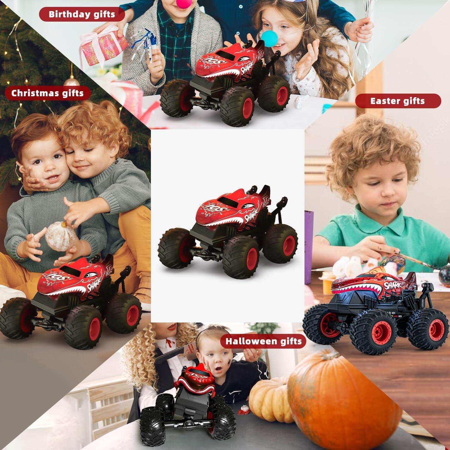 Camión Monstruo RC Gohero Tiburón 1:20 con Luz y Música