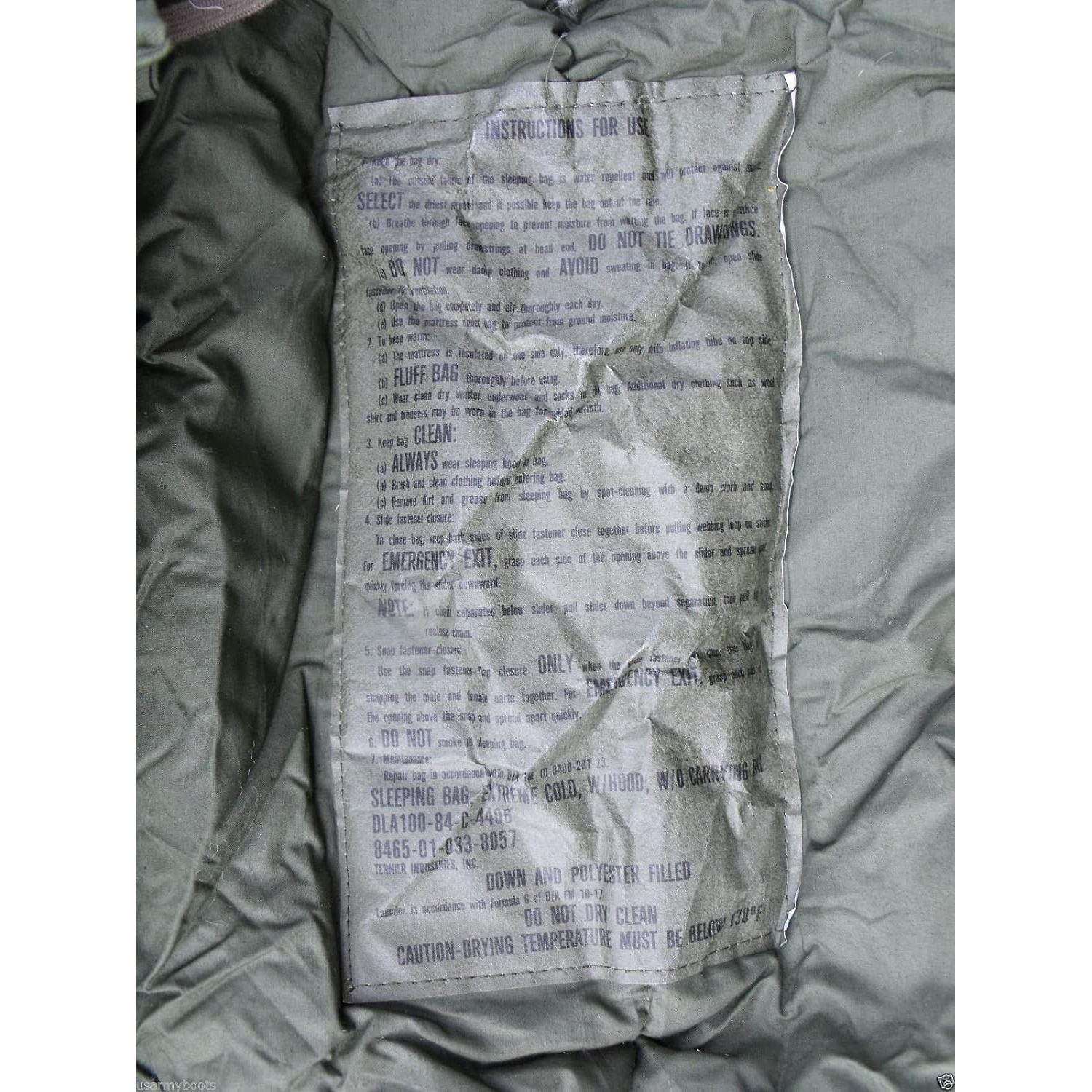 Saco de Dormir Militar Tennier Gilette -29°C Verde OD 213 cm