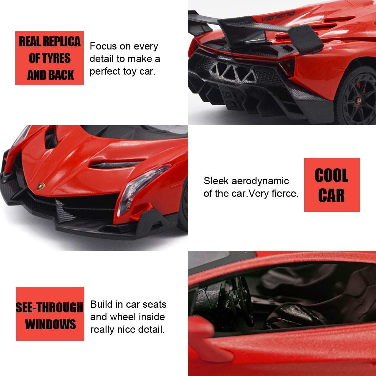 Coche RC QUN FENG Lamborghini Veneno 1:24 Rojo