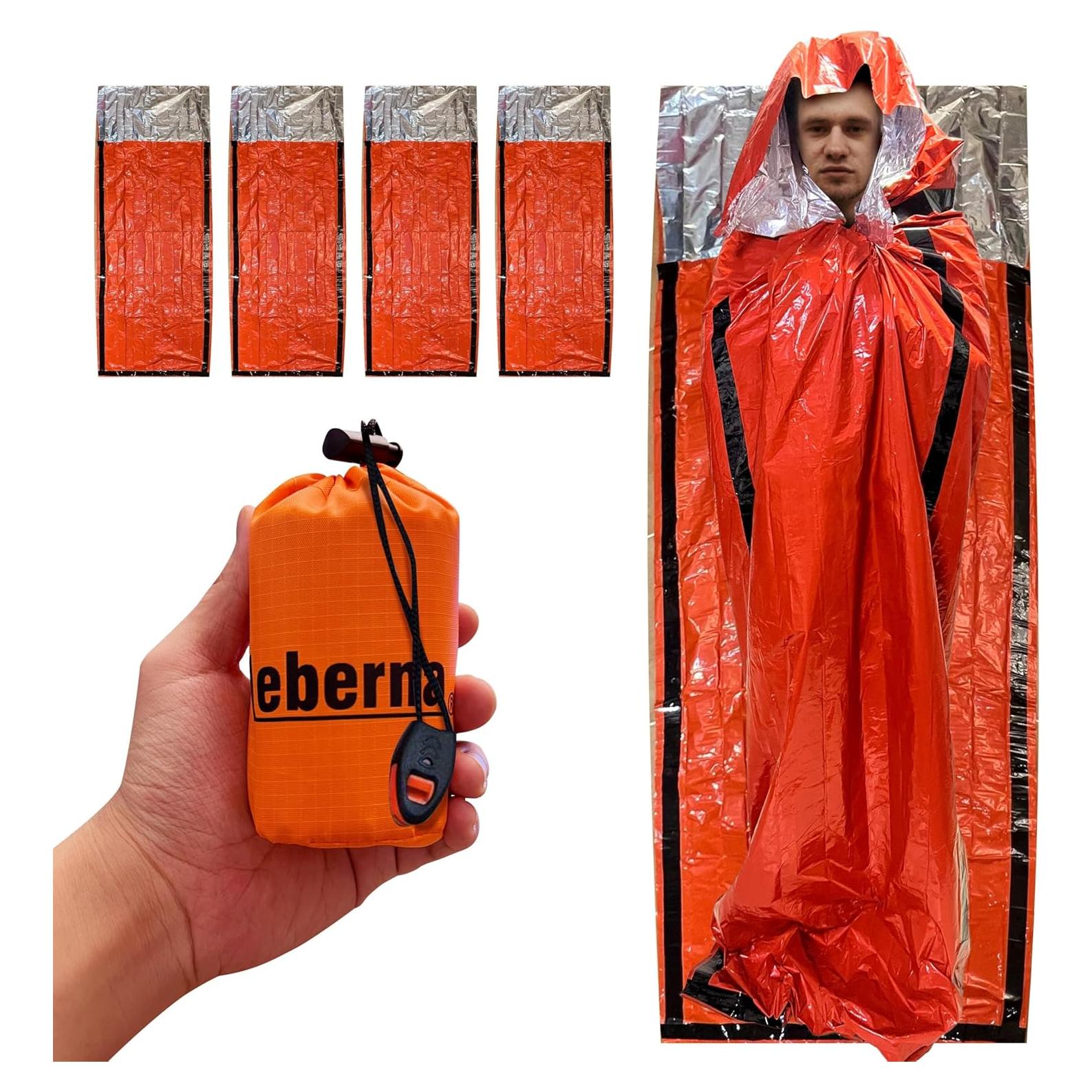 Saco de Dormir de Emergencia Bivy Leberna - Paquete de 4