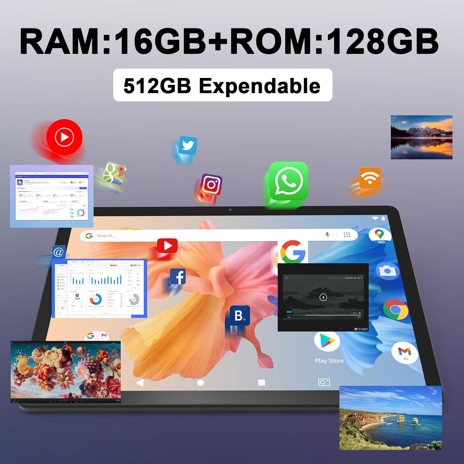 Tableta Android 14 Aheadthink AHP12 11" 16GB 128GB 13MP