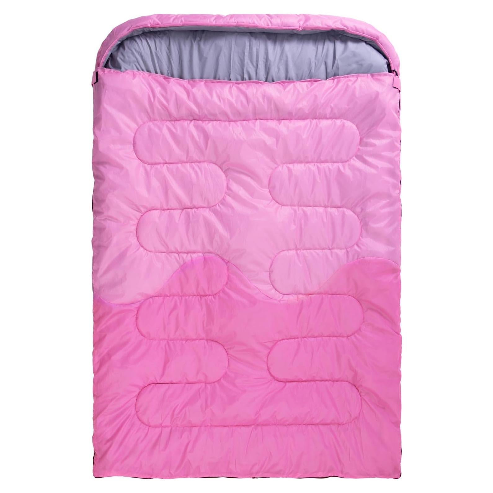 Saco de Dormir Doble HTMEYBG Rosa 220x150 cm 3 Temporadas