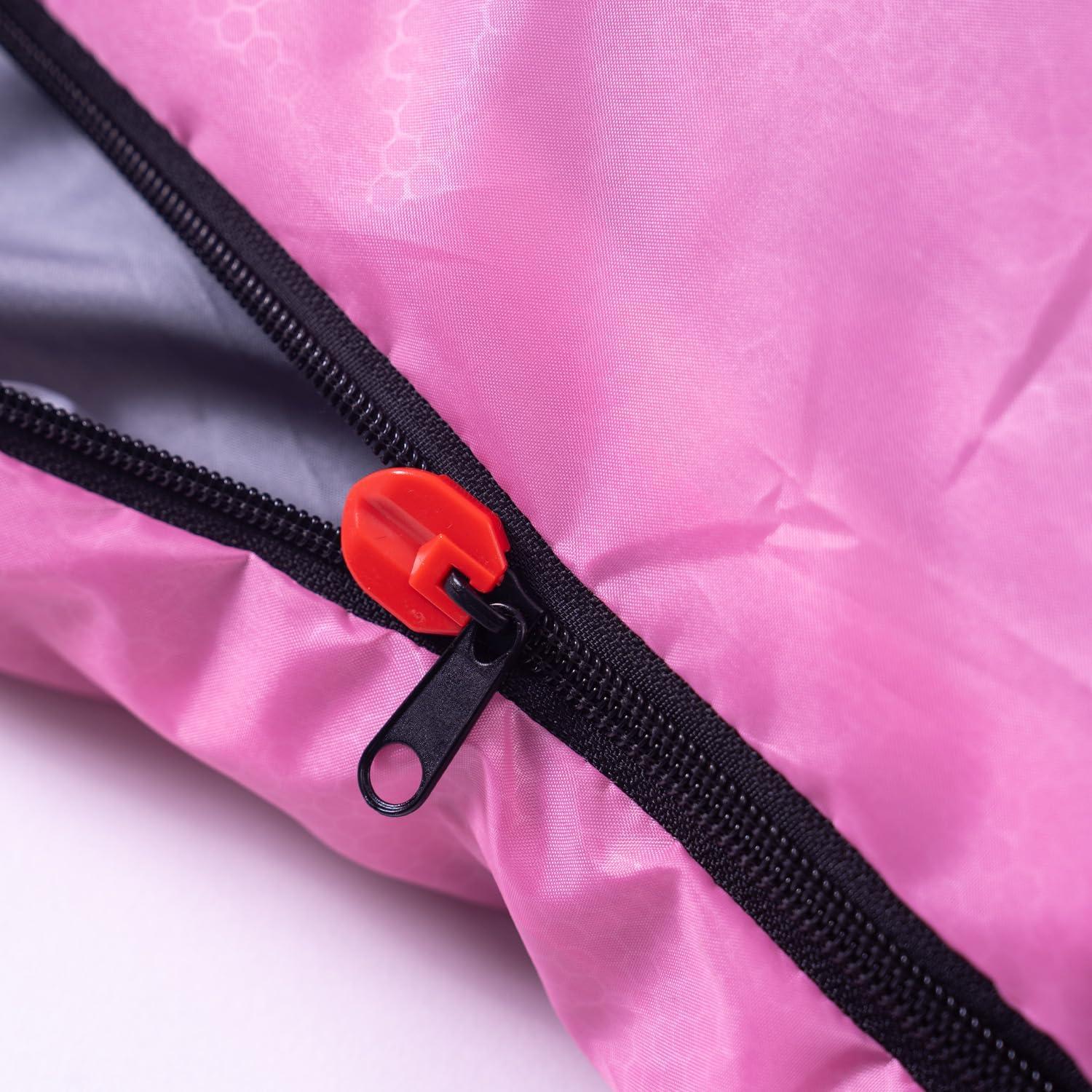 Saco de Dormir Doble HTMEYBG Rosa 220x150 cm 3 Temporadas