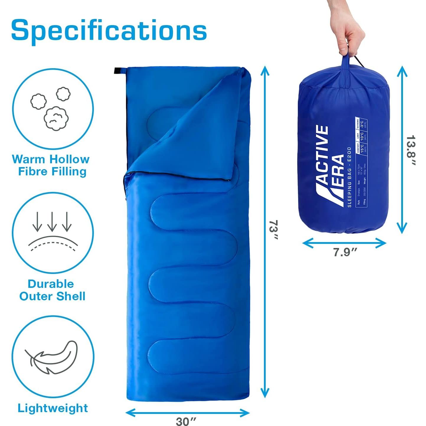 Saco de dormir ultraligero Active Era 200GSM para camping
