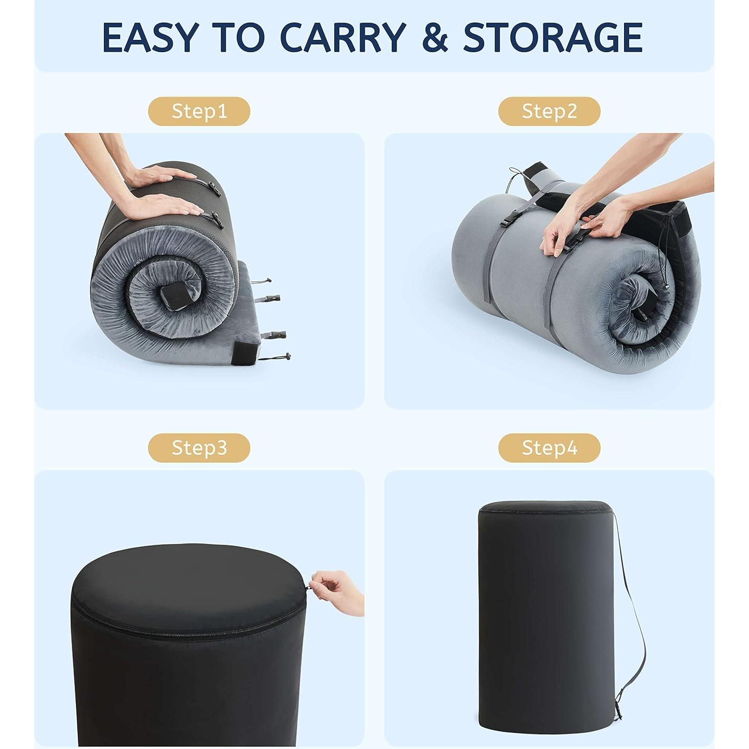 Colchón de Espuma Viscoelástica HomeMate 203x97 cm Camping