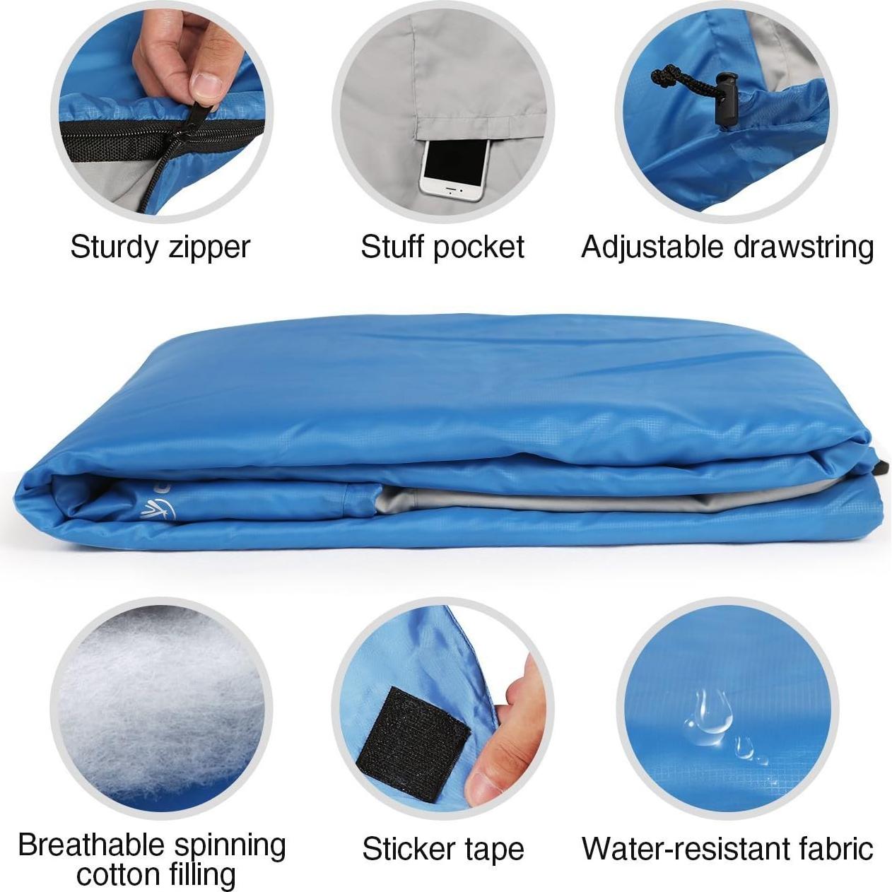 Saco de Dormir REDCAMP Ultra Ligero 190x83cm para Camping