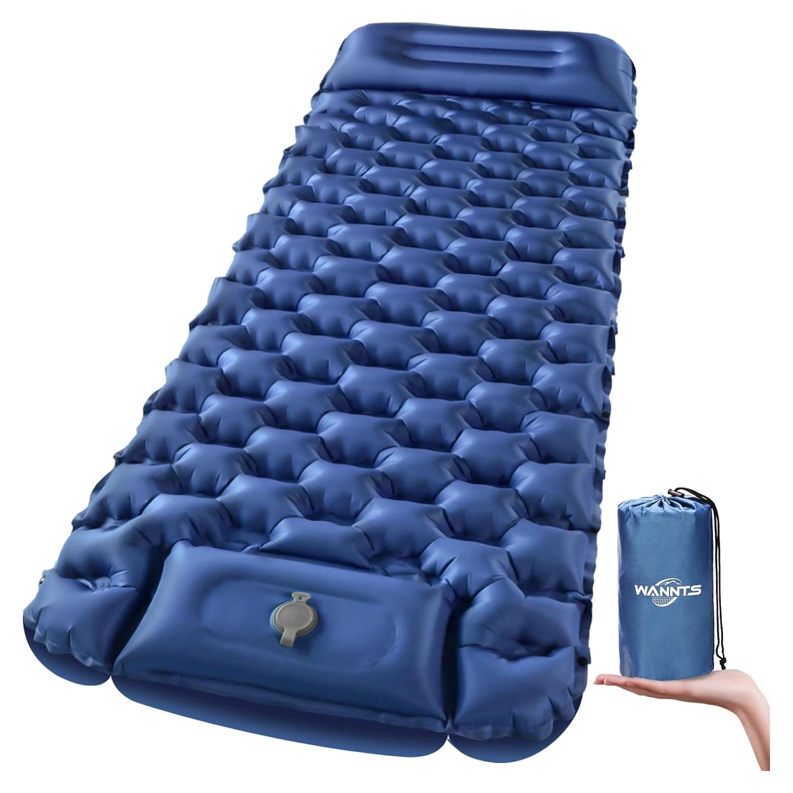Almohadilla Inflable WANNTS para Camping 190.5x63.5cm Azul