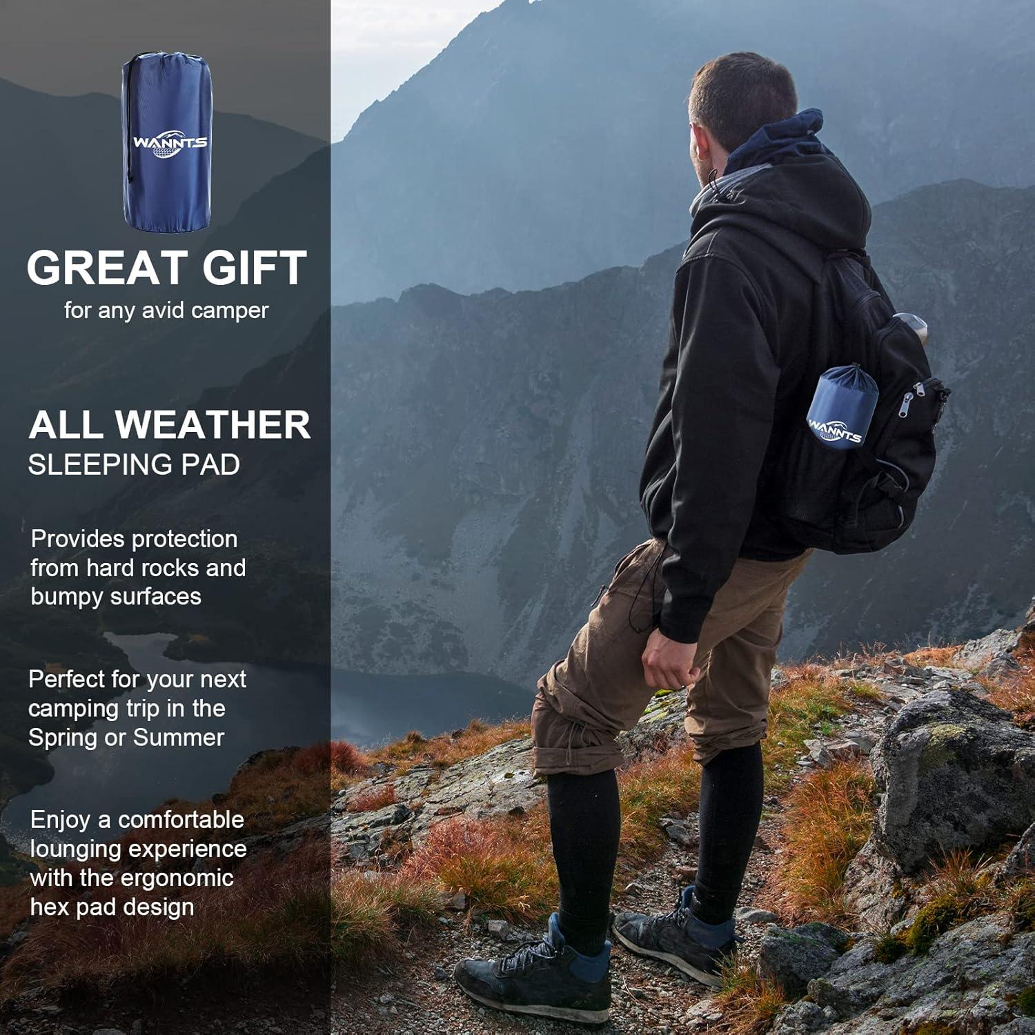 Almohadilla Inflable WANNTS para Camping 190.5x63.5cm Azul