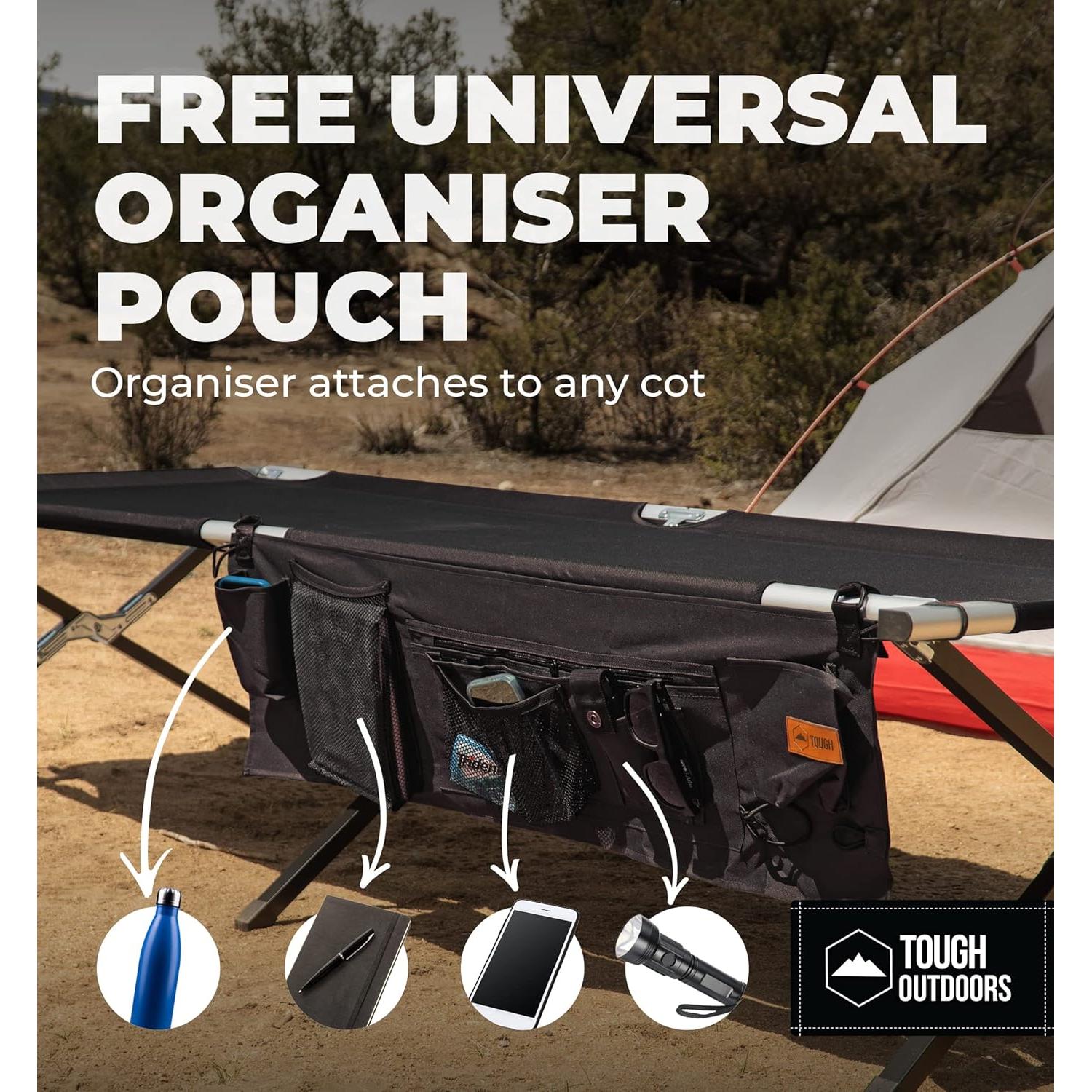 Cama de Camping Tough Outdoors XL Plegable 211x81 cm 136 kg