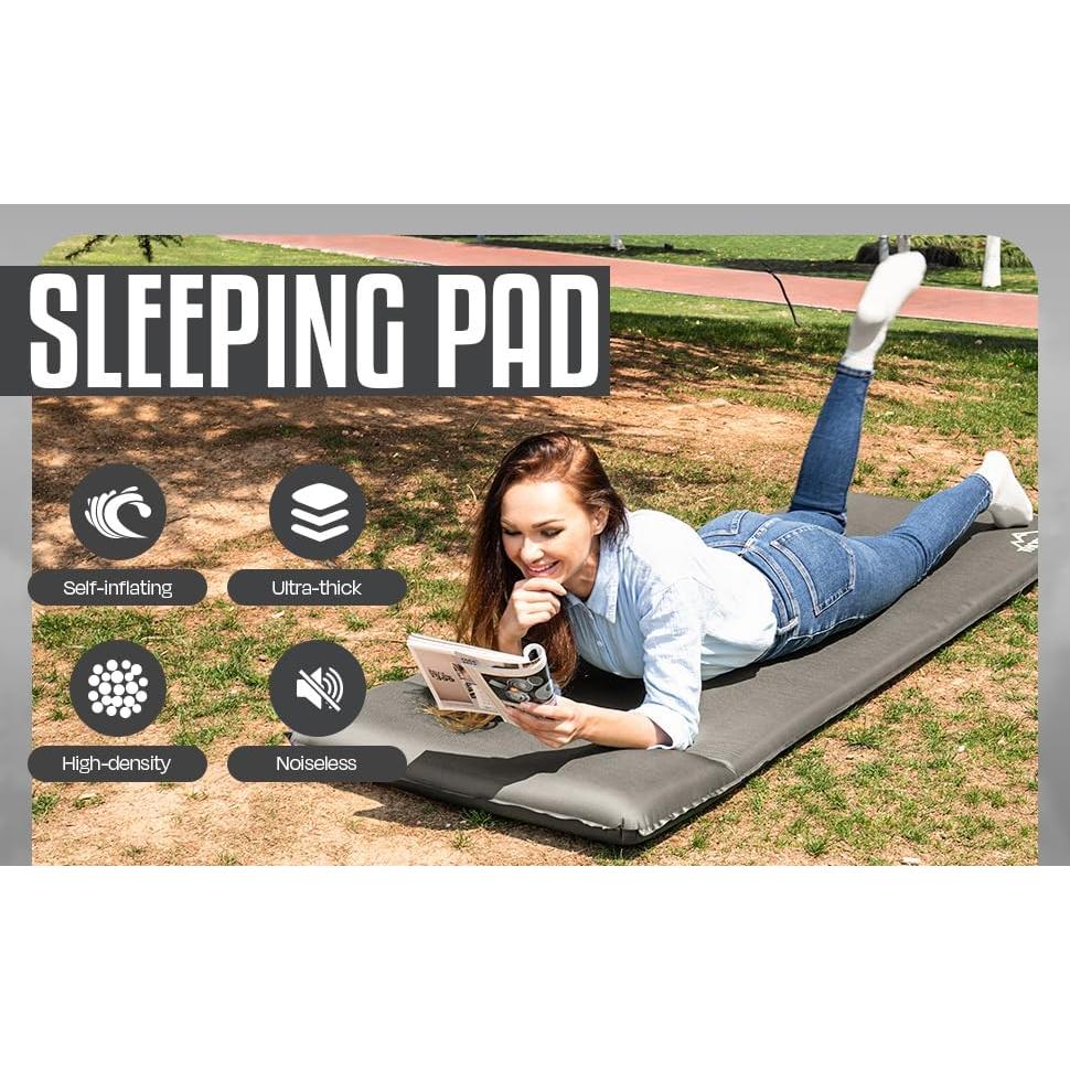 Almohadilla de Camping Autoinflable Thorntrax 7.9 cm Gris