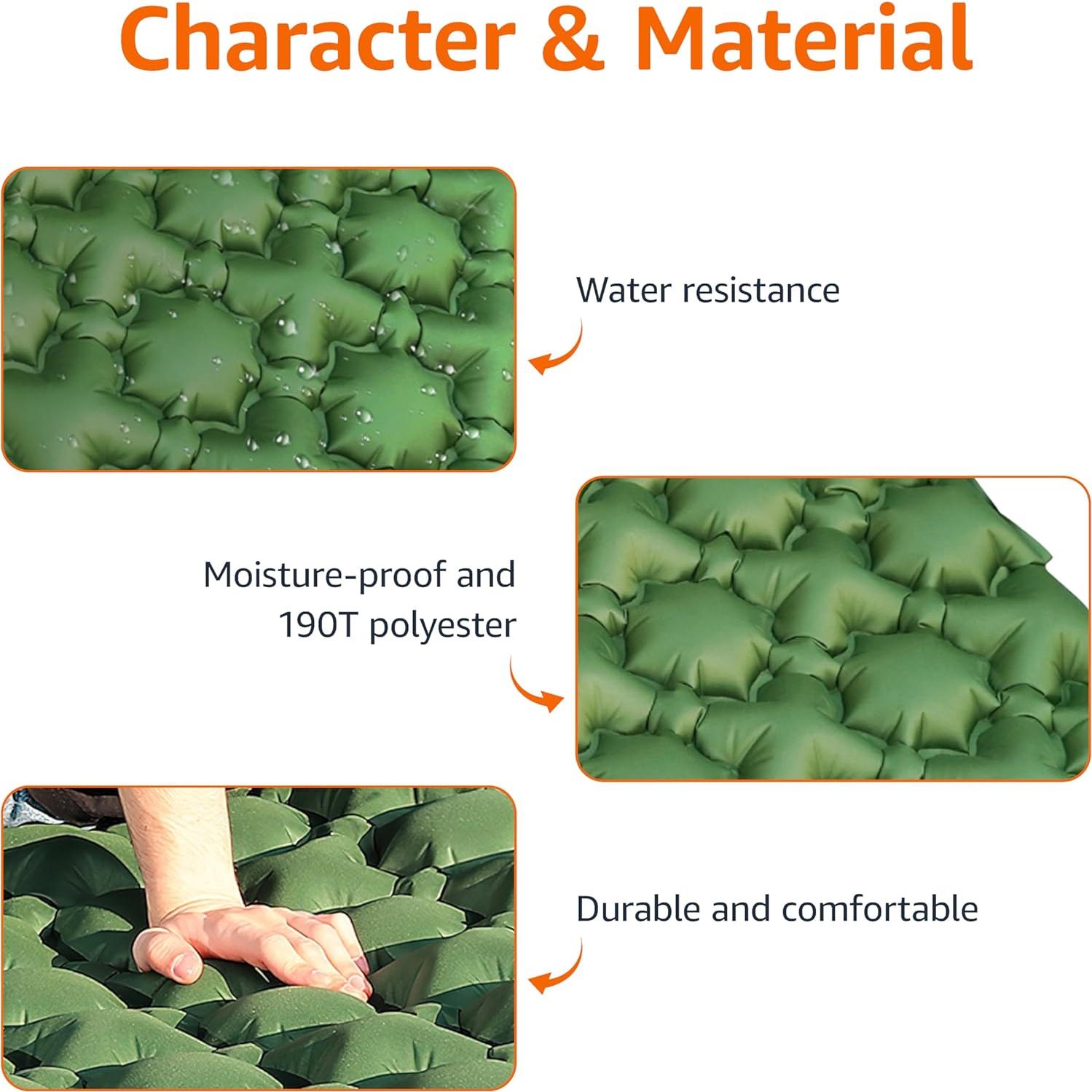 Almohadilla de Camping Amazon Basics Ultraligera Verde Oliva