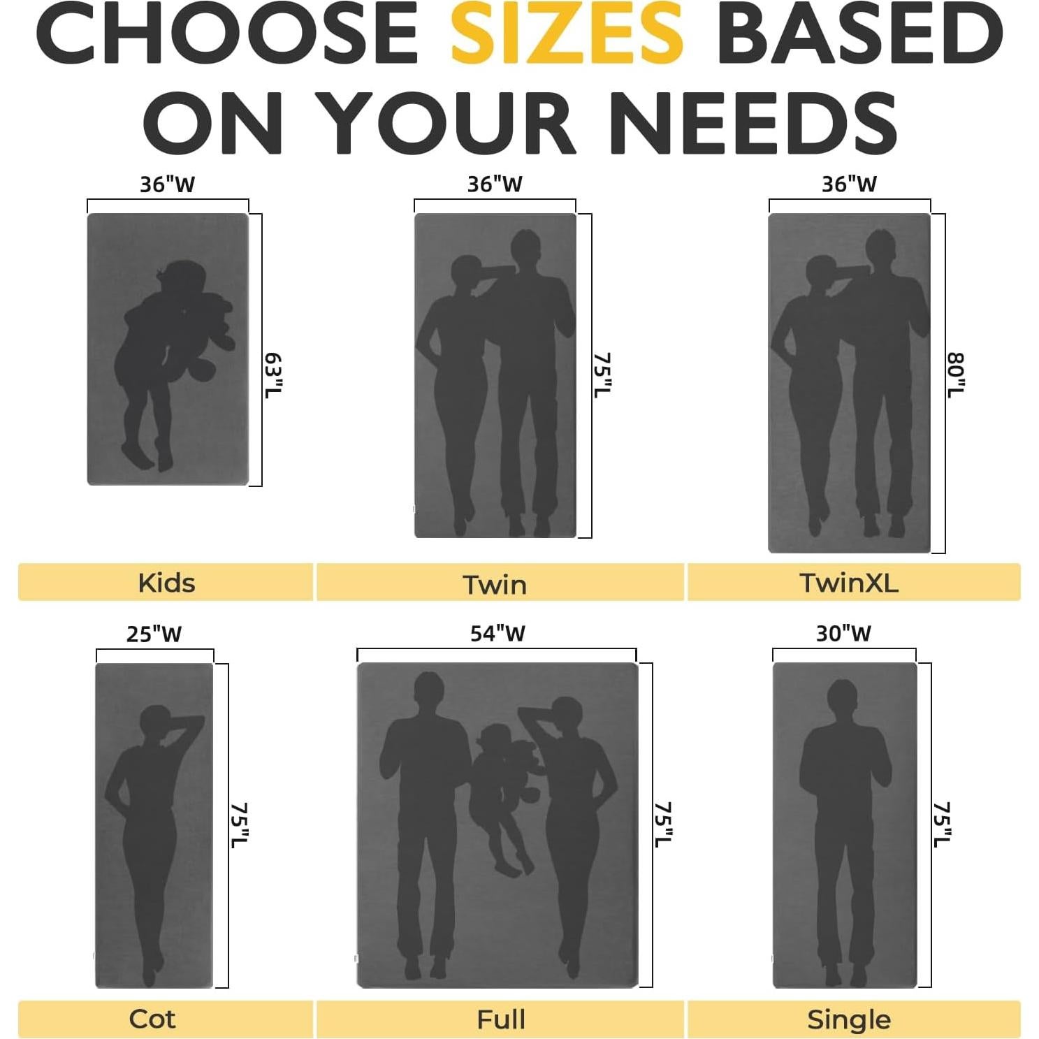 Colchoneta de Camping Kingfun 190.5x63.5x7.6 cm Plegable