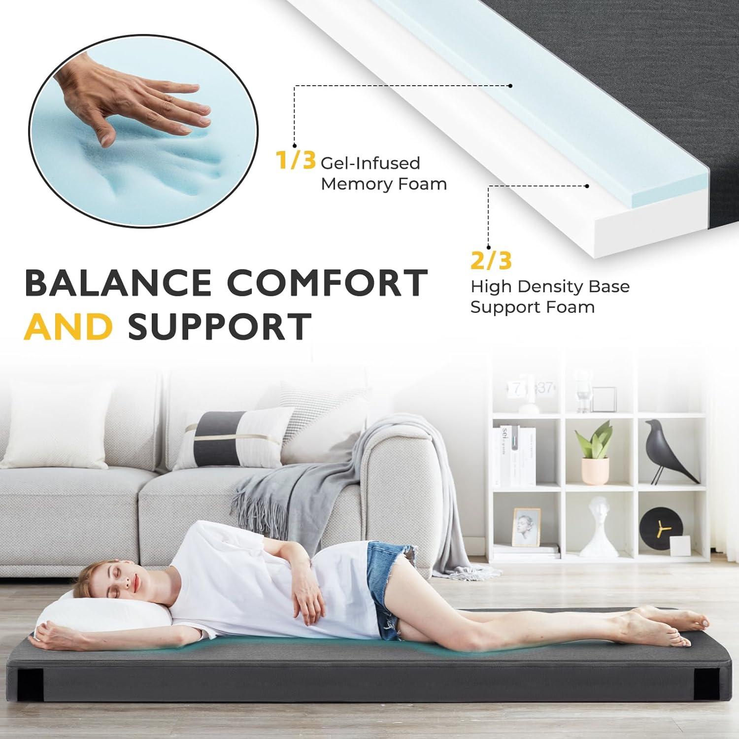 Colchoneta de Camping Kingfun 190.5x63.5x7.6 cm Plegable