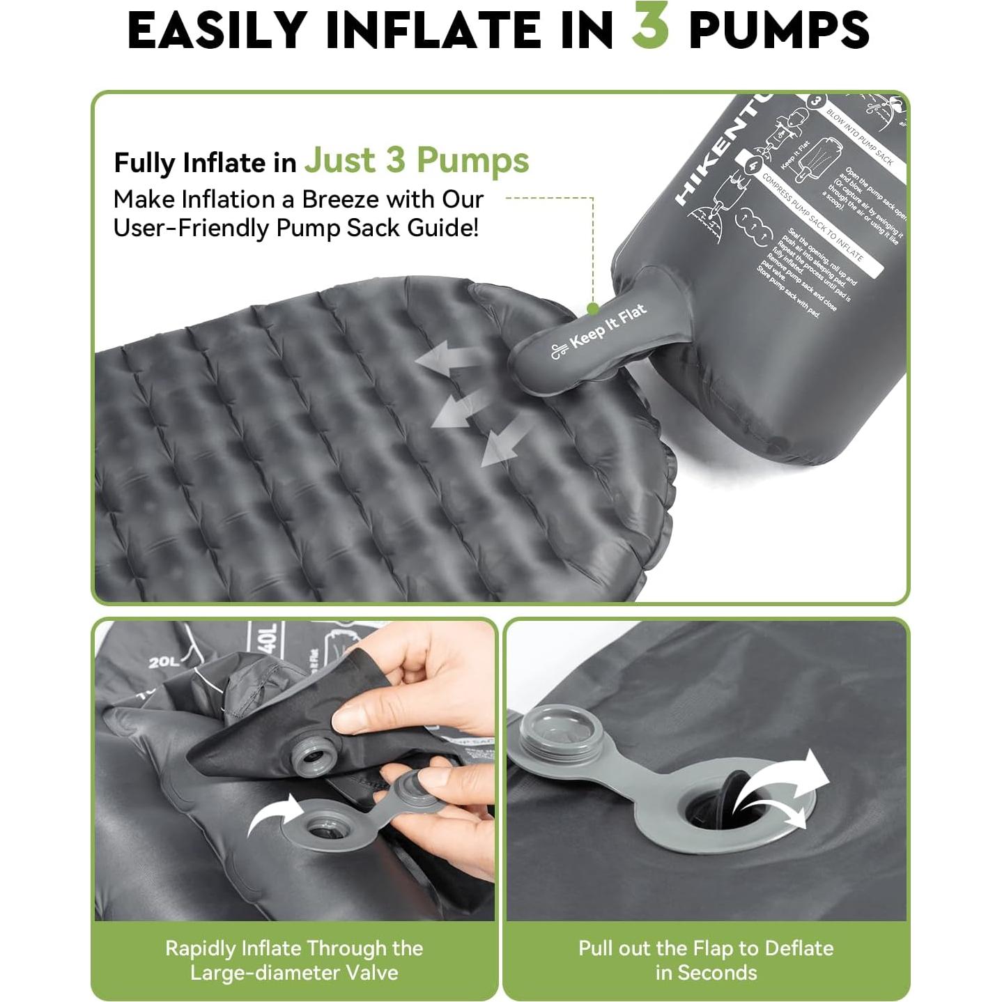 Colchón Inflable Hikenture SLEEPINGPAD 8.1 cm Grueso para Camping