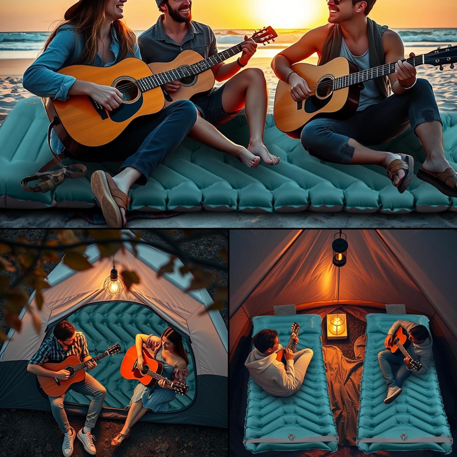 Colchoneta de dormir autoinflable Camporing Padre 4" Pavo Real