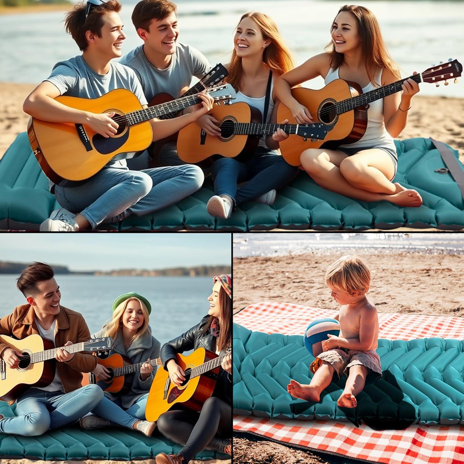 Colchoneta de dormir autoinflable Camporing Padre 4" Pavo Real