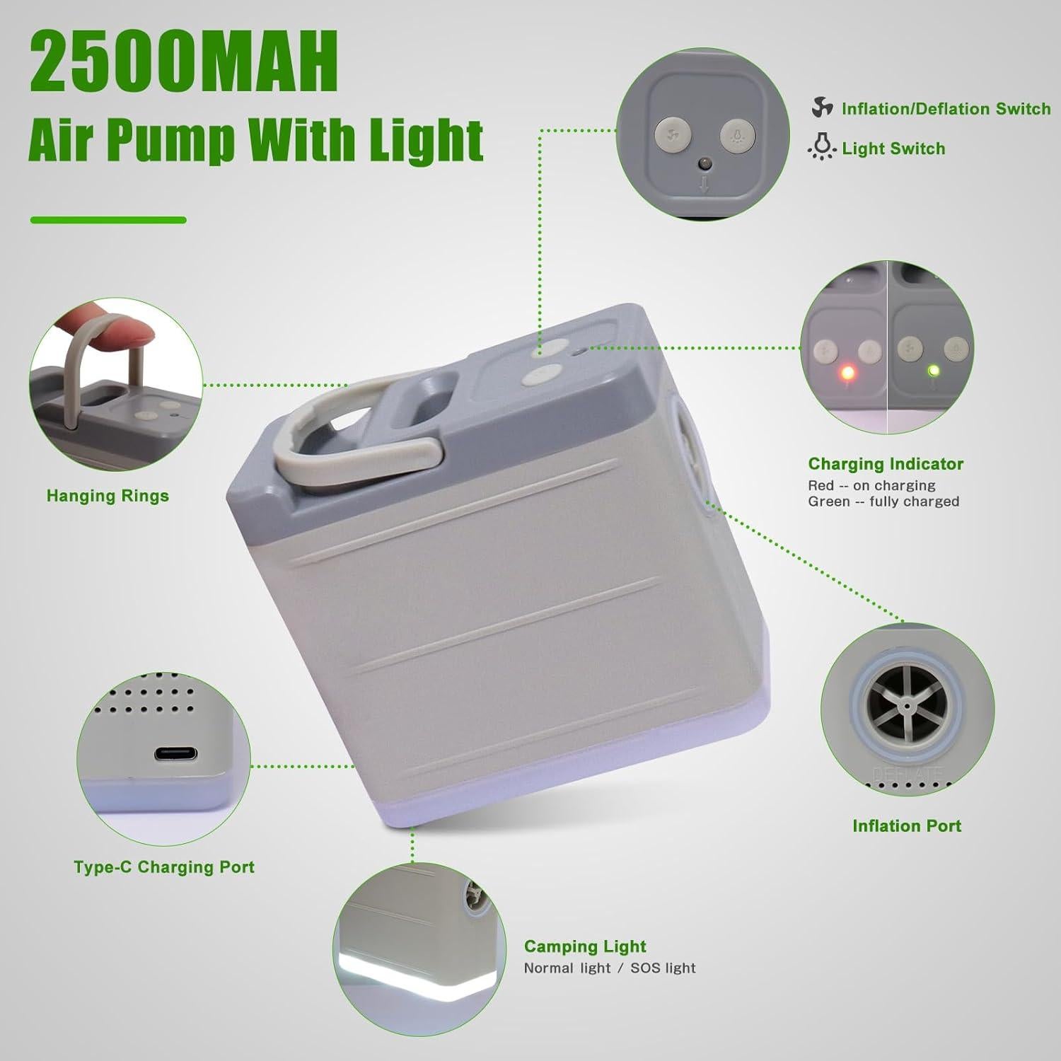 Colchoneta Autoinflable NYECHTO DK-DC 4" Espuma Viscoelástica