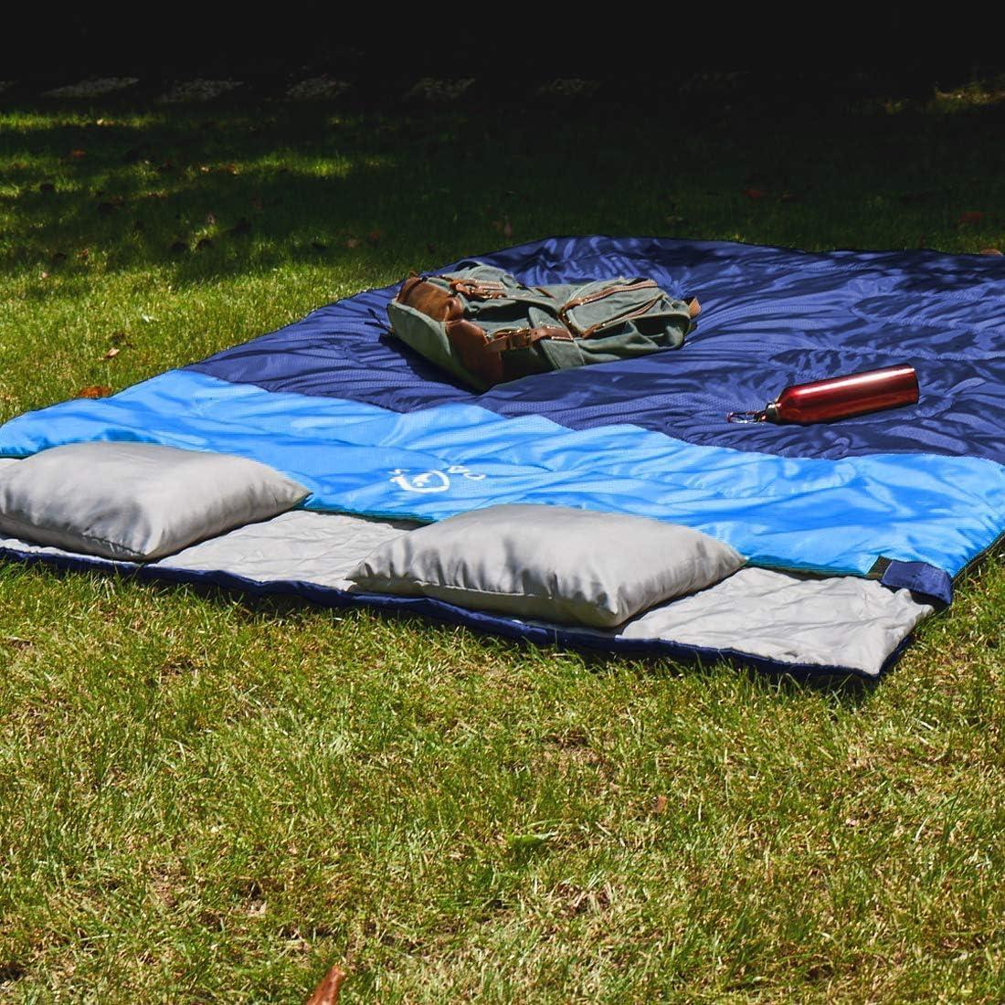 Saco de Dormir Doble Oaskys XL Impermeable para 2 Personas