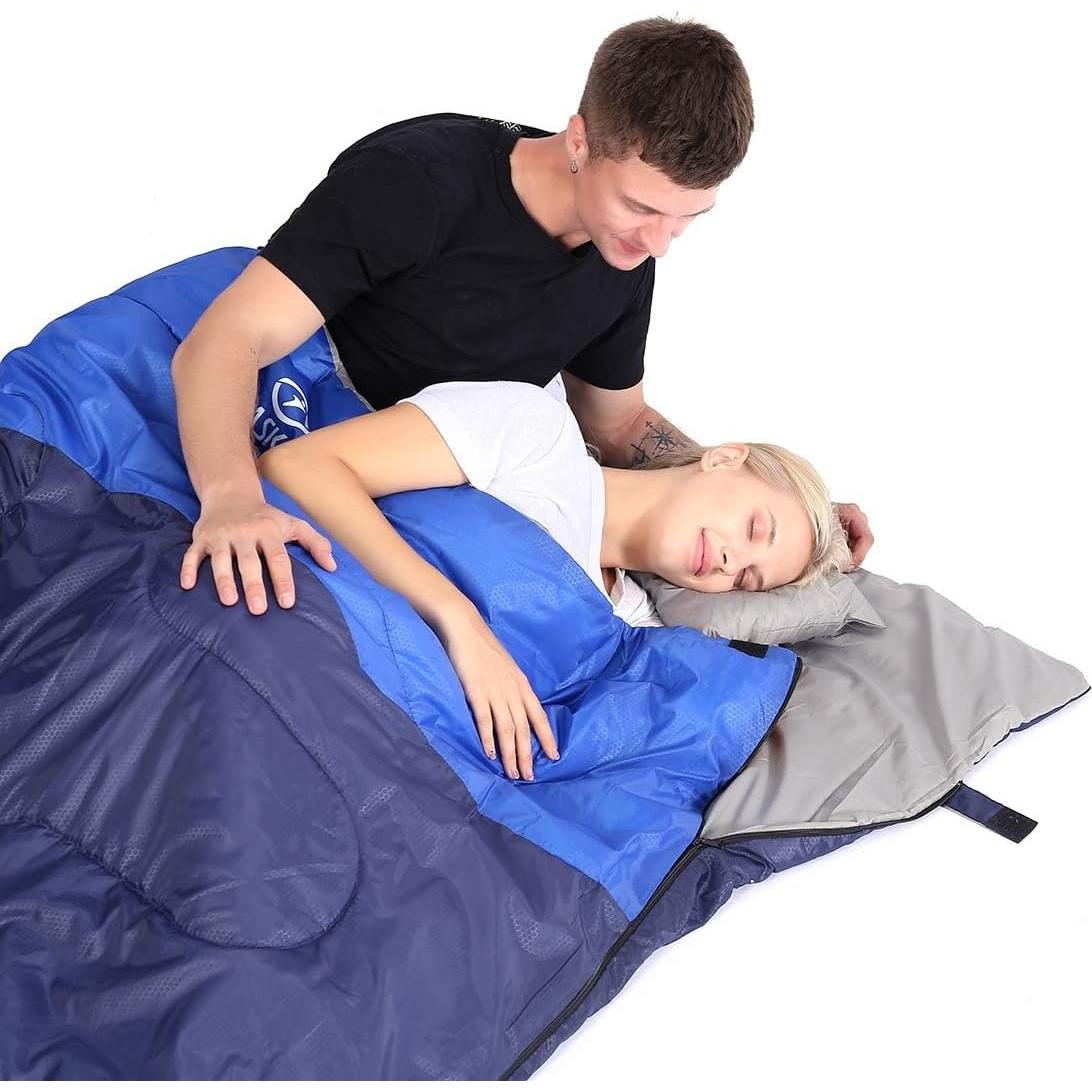 Saco de Dormir Doble Oaskys XL Impermeable para 2 Personas