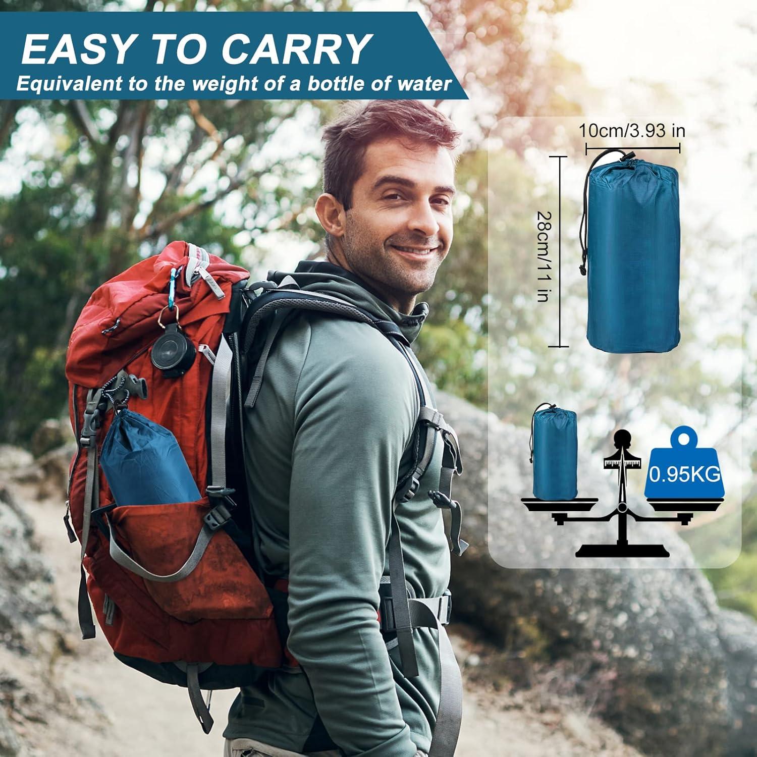 covacure Sleeping Pad for Camping - Ultralight Self-Inflating Camping Pad Mat with Built-in Foot Pump, Durable & Waterproof Air Mattress for Hiking