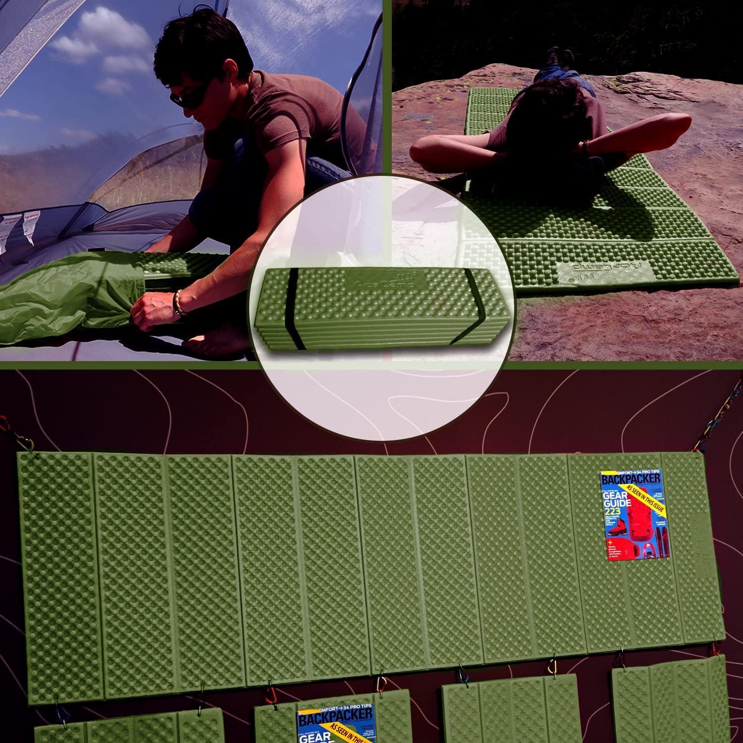 Almohadilla de Espuma AceCamp Verde 1.85m Ligera y Compacta