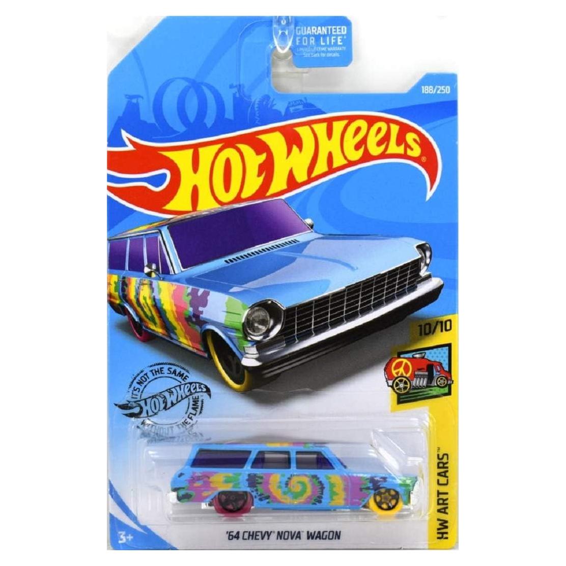 Hot Wheels 2019 Chevy Nova Wagon Azul 1:64 Coleccionable