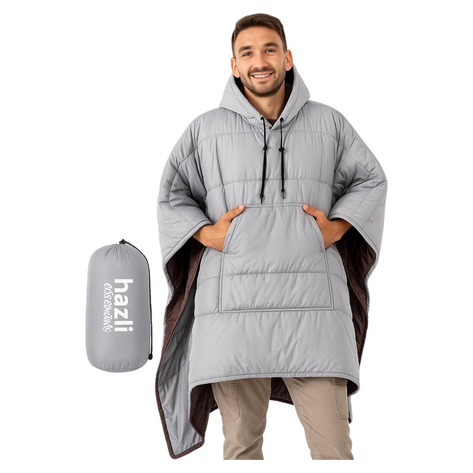 hazli Warm Camping Blanket - Stadium Blanket, Wearable Sleeping Bag Adult, Stadium Sack, Stadium Blankets for Cold Weather, Outdoor Sports Mom Essentials, Stadium Sak, Outdoor Blanket for Sports