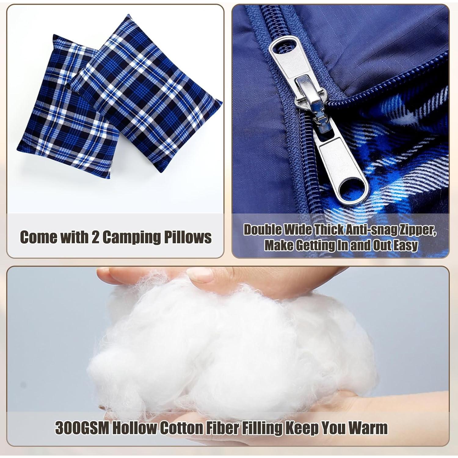 Saco de Dormir Doble BESTEAM para 2 Personas 220x150cm