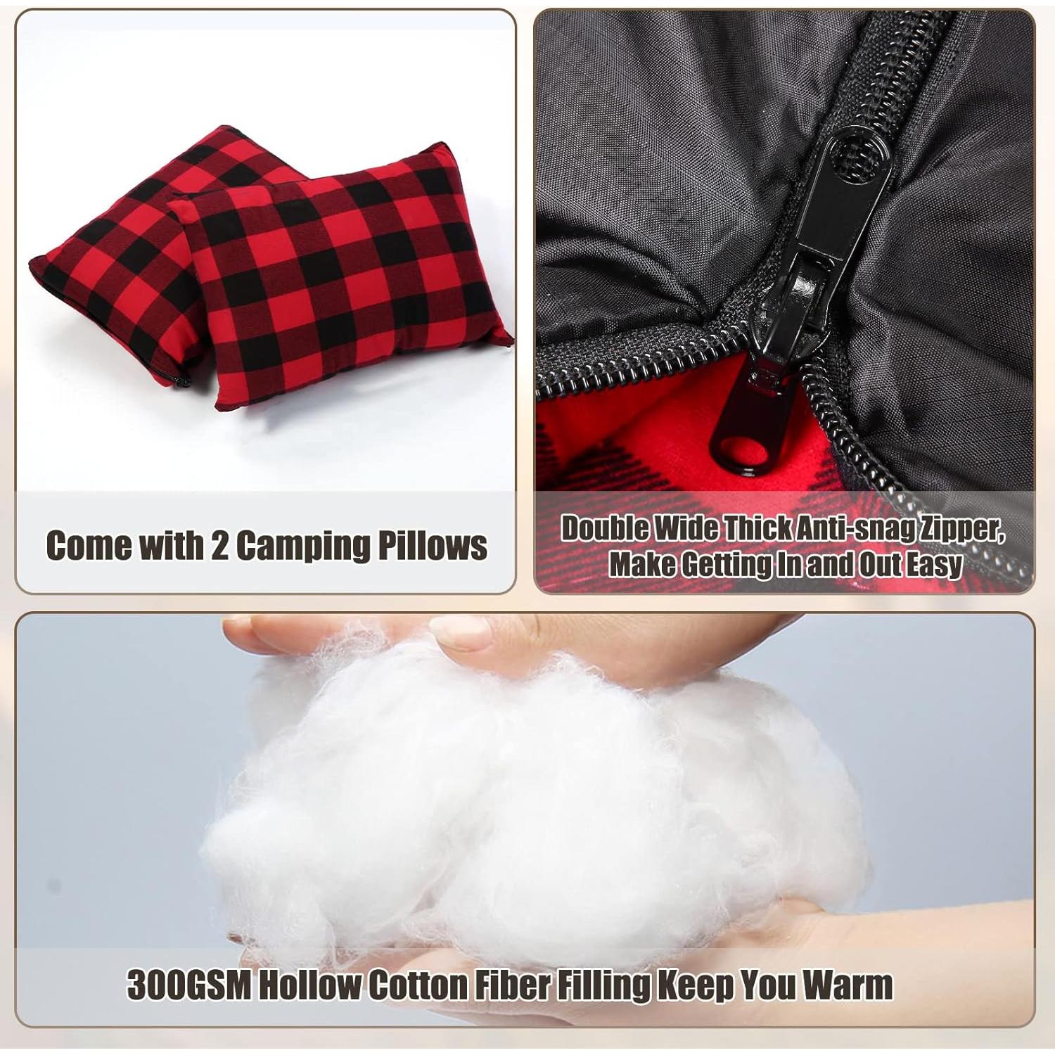 Saco de Dormir Doble BESTEAM Queen 220x150cm Impermeable