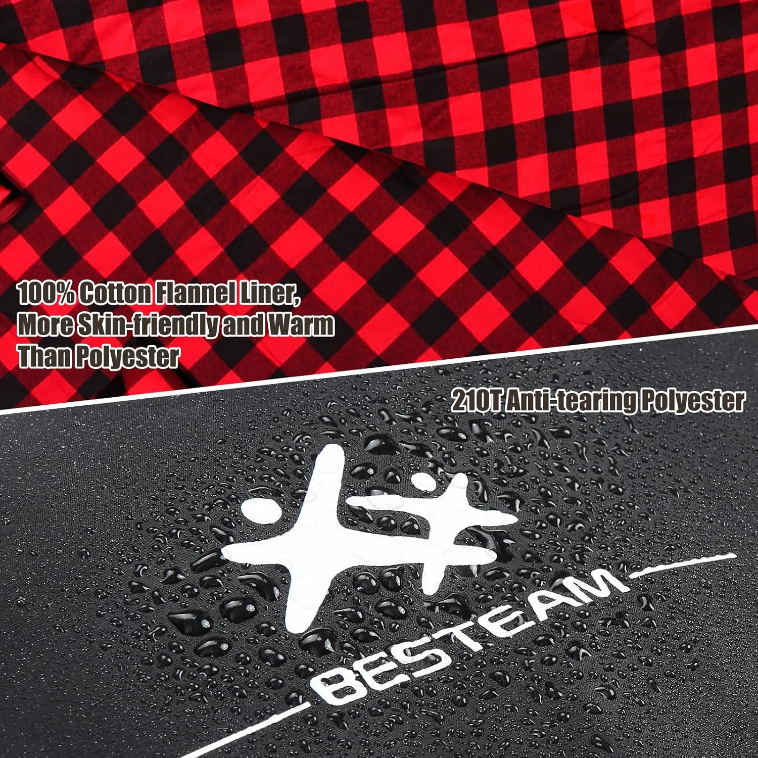 Saco de Dormir Doble BESTEAM Queen 220x150cm Impermeable