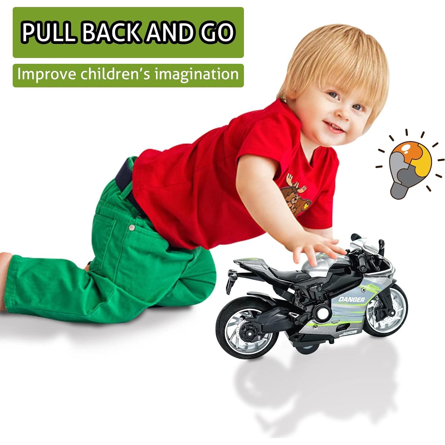 Motocicleta de Juguete CYYSFIVQZ 1:12 con Sonidos y Luces