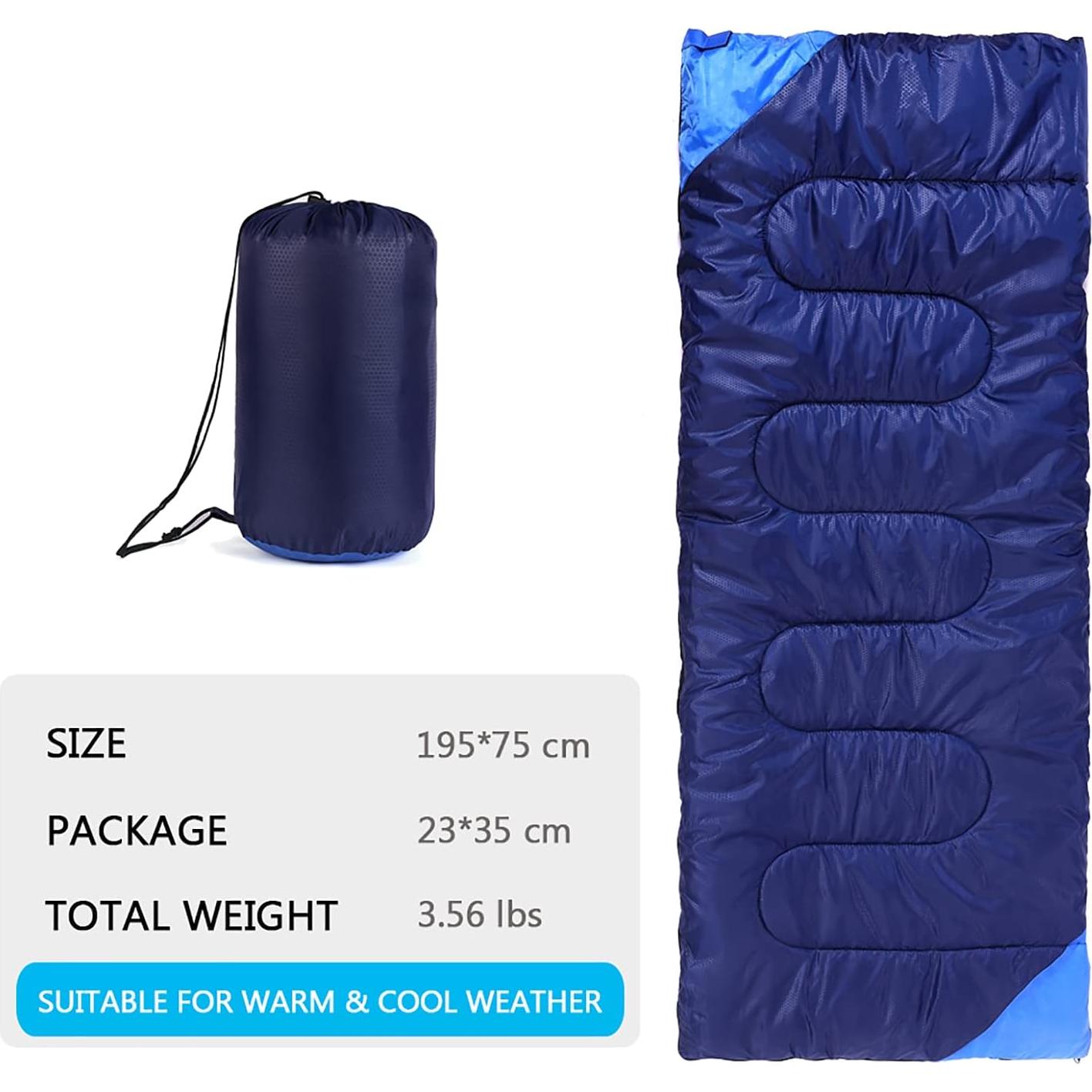 Saco de dormir Uniqwamer 3 temporadas impermeable 1 persona