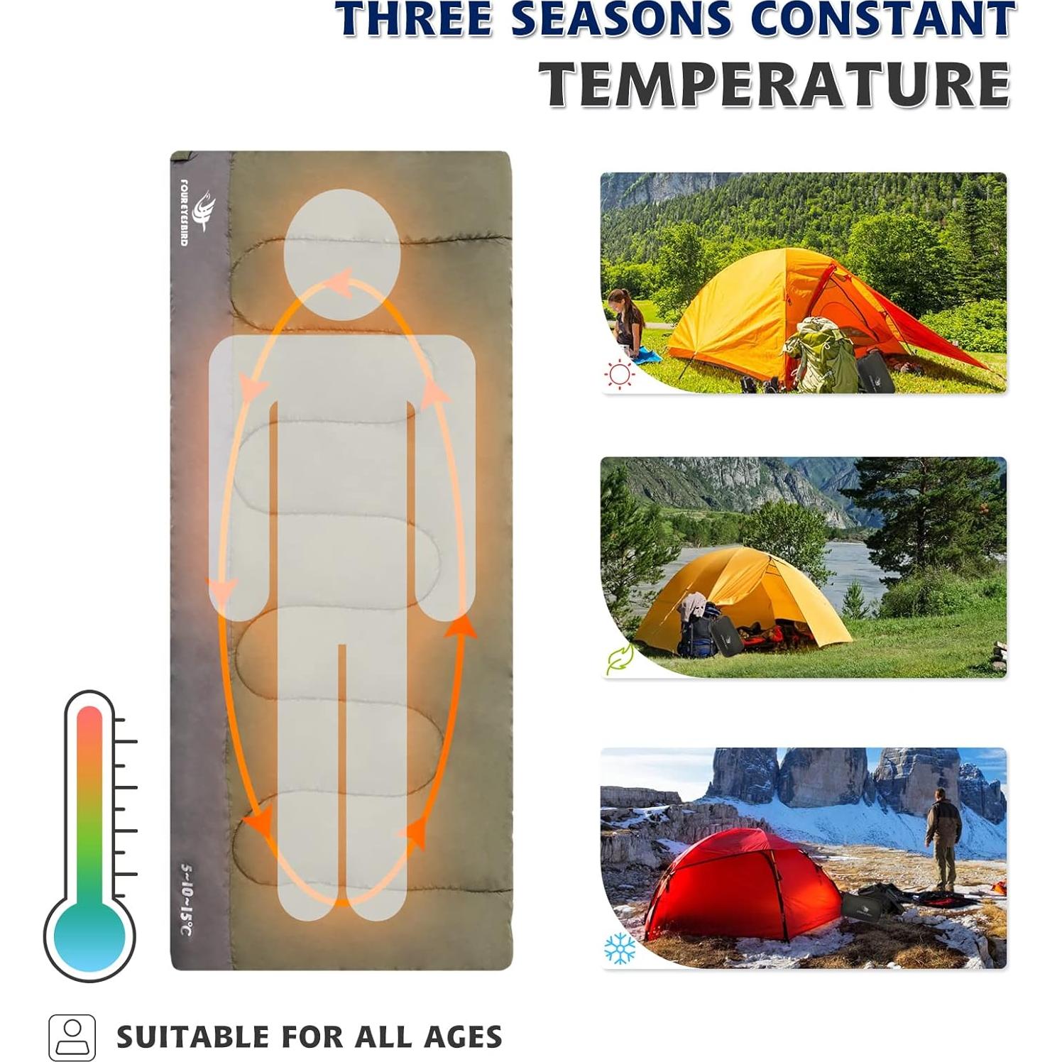 Saco de dormir tipo sobre Arctic Lemmings 3 estaciones 189.9x80cm