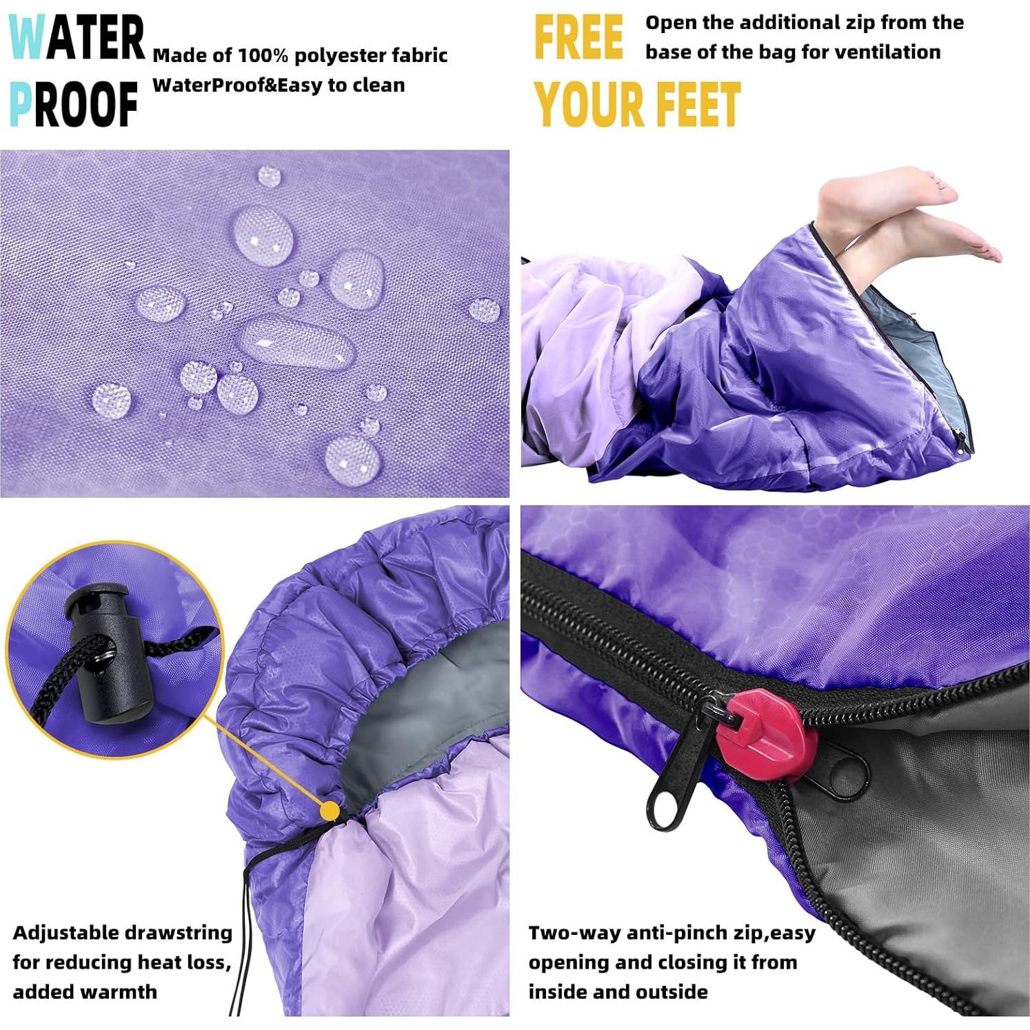 Saco de dormir Xelaro rectangular 3 estaciones 220x80cm