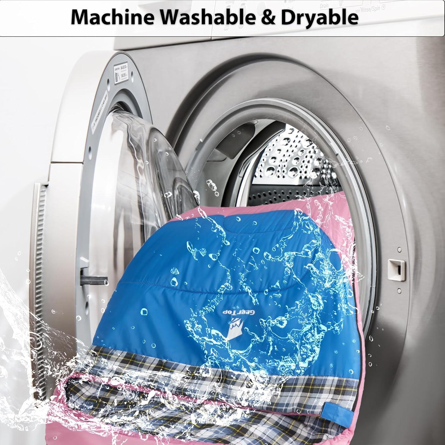 Saco de Dormir GEERTOP Franela XXL para Climas Fríos