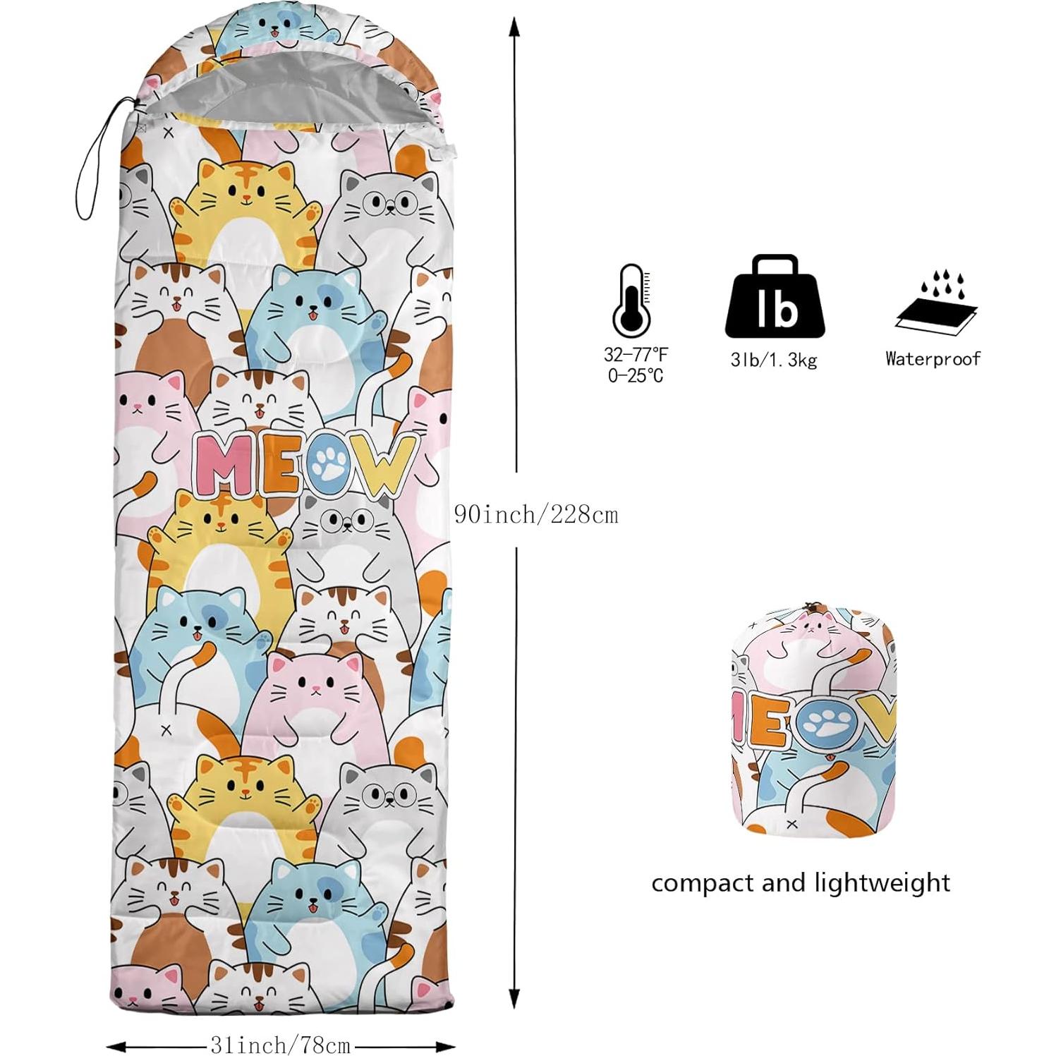 Saco de Dormir Camping 3 Temporadas BailiPromise Microfibra