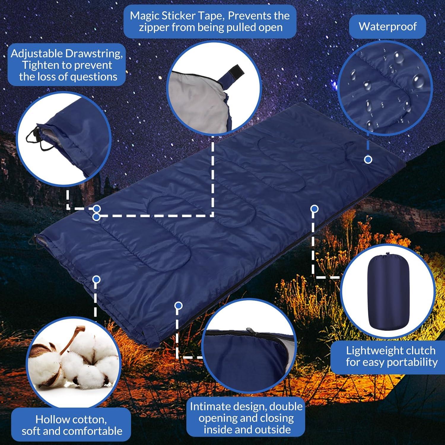 Sacos de Dormir Macarrie 12 Paquetes Impermeables 0°C