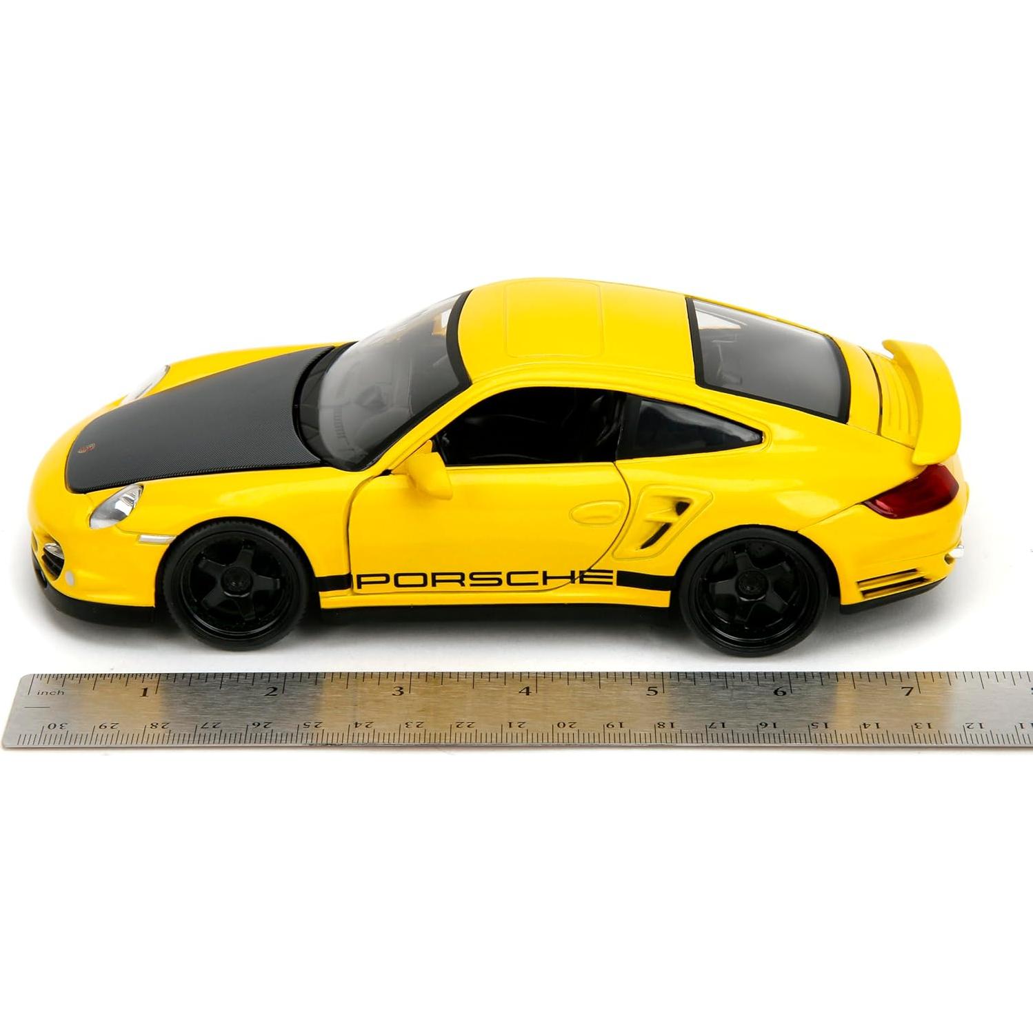 Coche de Fundición Jada Toys Porsche 911 Turbo 1:24 Amarillo