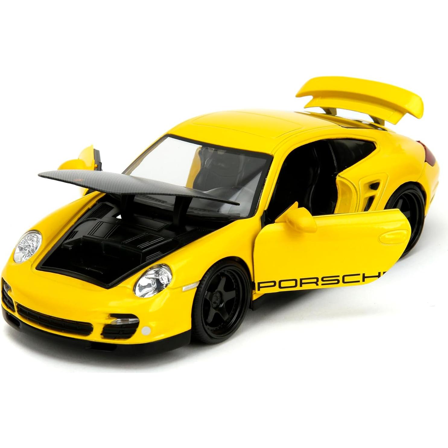 Coche de Fundición Jada Toys Porsche 911 Turbo 1:24 Amarillo