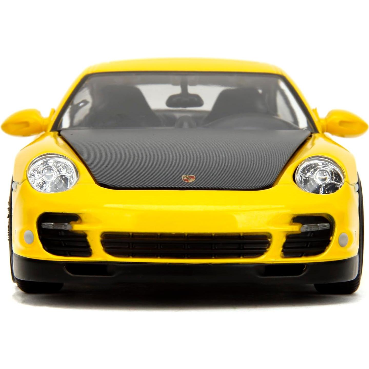 Coche de Fundición Jada Toys Porsche 911 Turbo 1:24 Amarillo