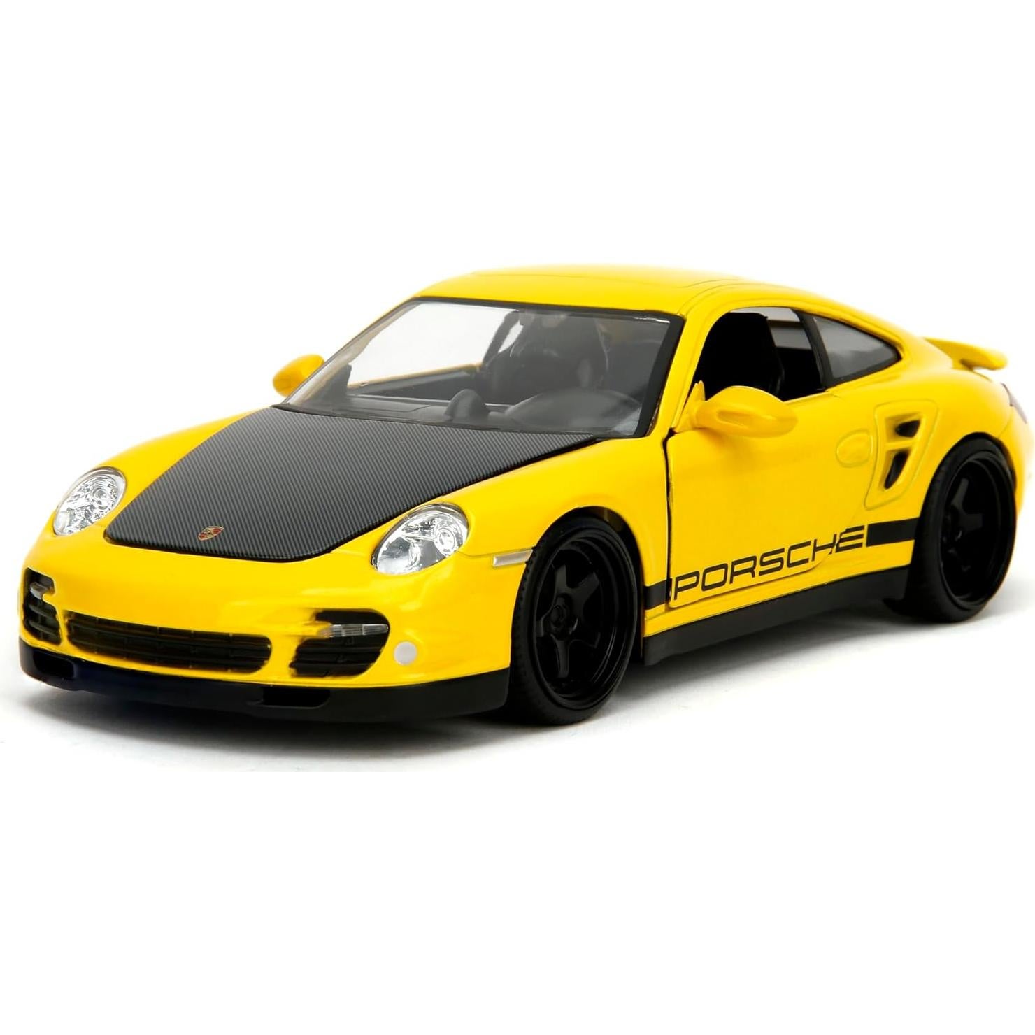 Coche de Fundición Jada Toys Porsche 911 Turbo 1:24 Amarillo