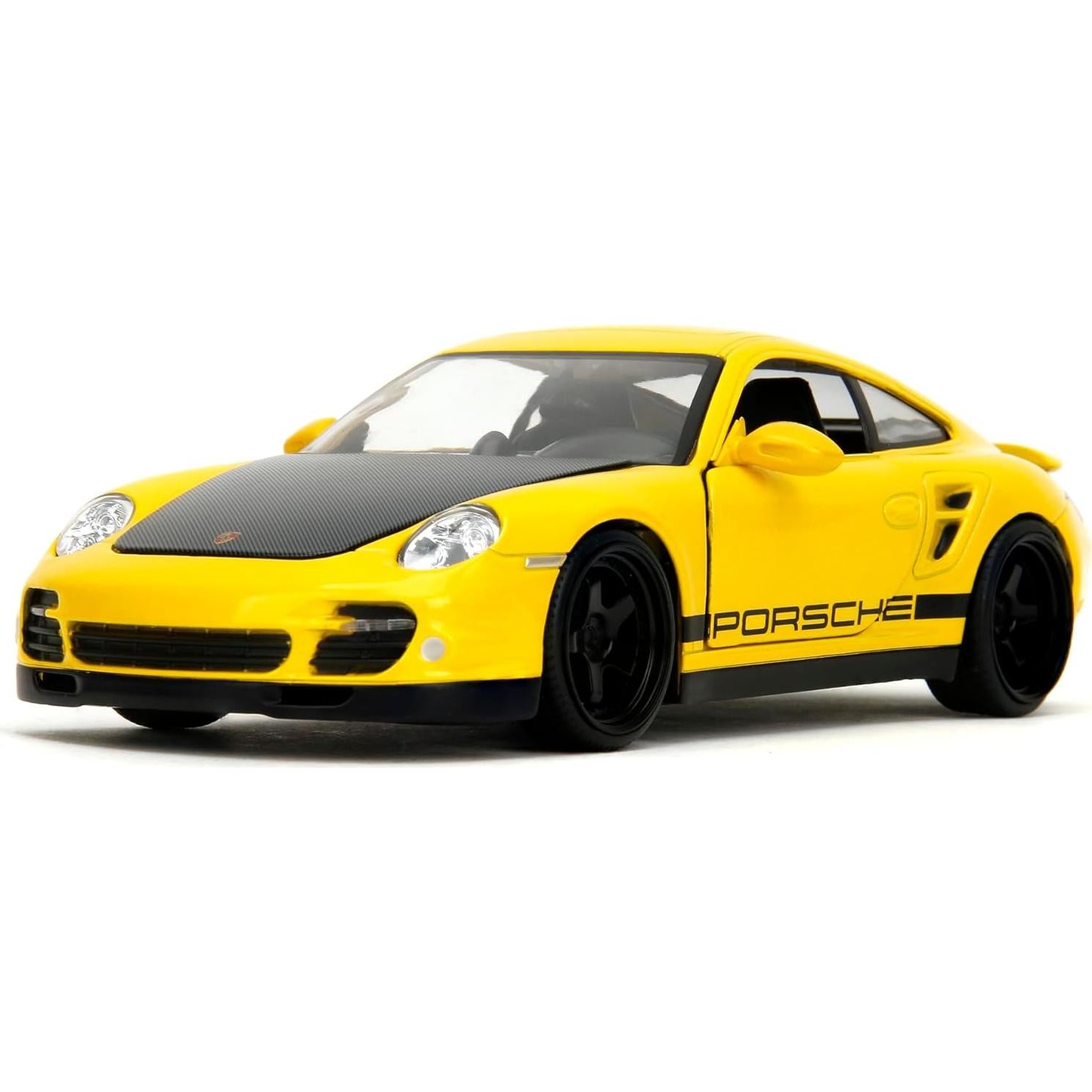 Coche de Fundición Jada Toys Porsche 911 Turbo 1:24 Amarillo