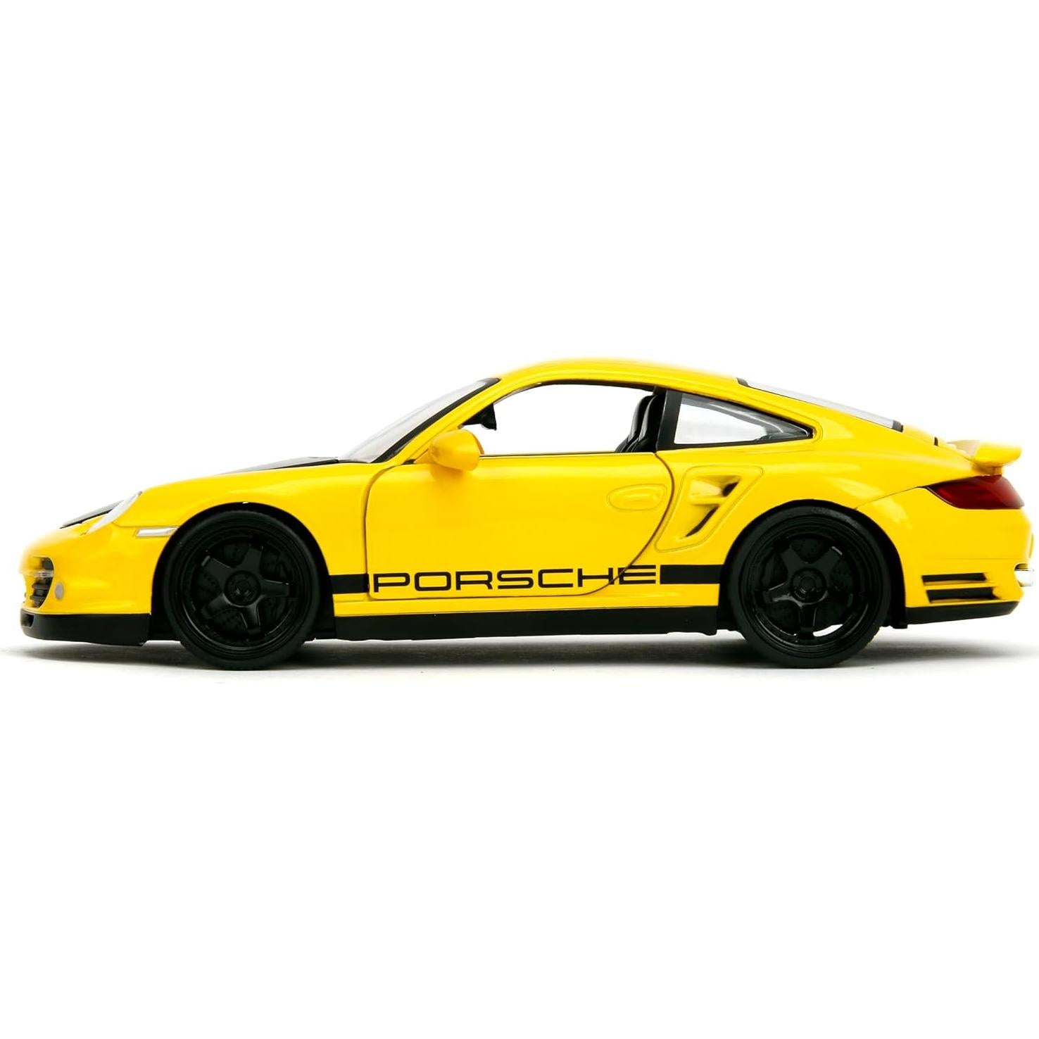 Coche de Fundición Jada Toys Porsche 911 Turbo 1:24 Amarillo