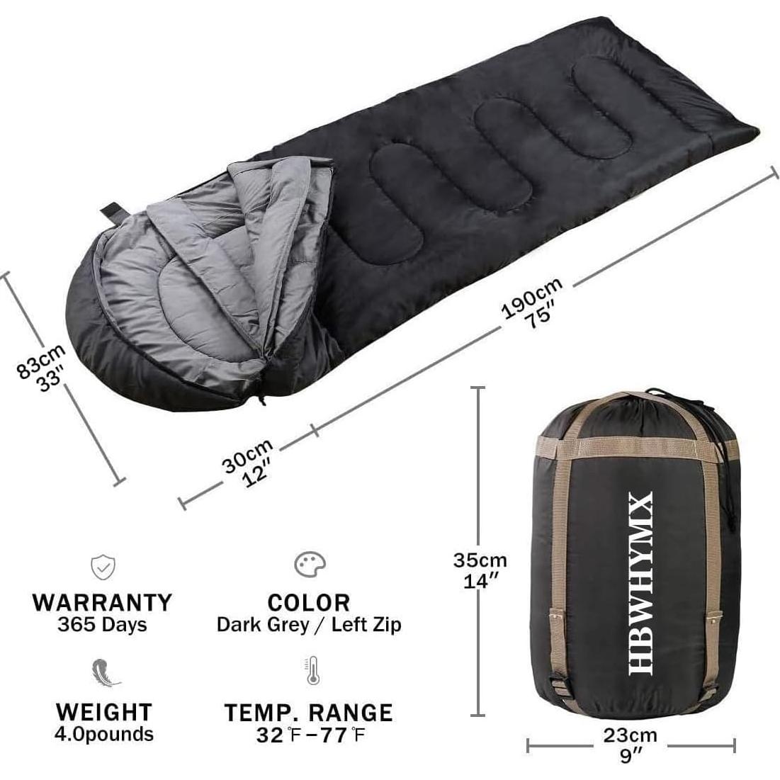 Saco de dormir HBWHYMX 218x80 cm impermeable 1 persona