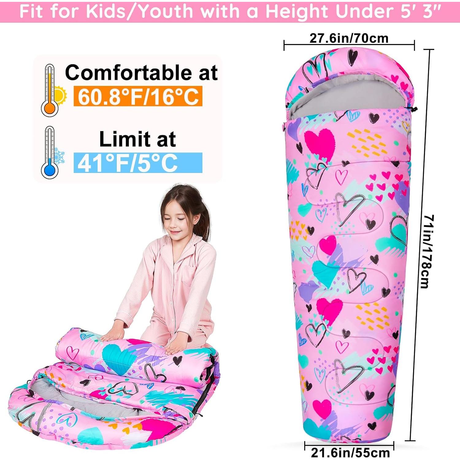 Saco de Dormir FIOBEE para Niños 3 Estaciones 178x71cm