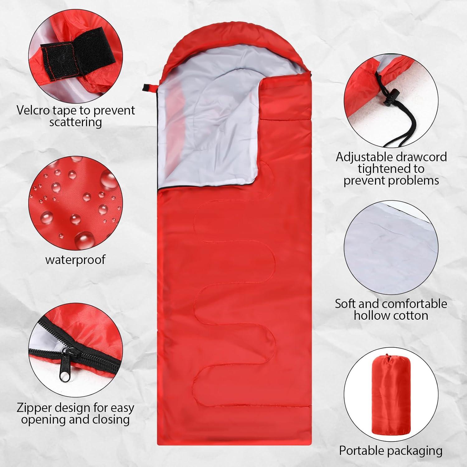 Sacos de Dormir para Camping Junkin 36 Pcs 210x75 cm Impermeables