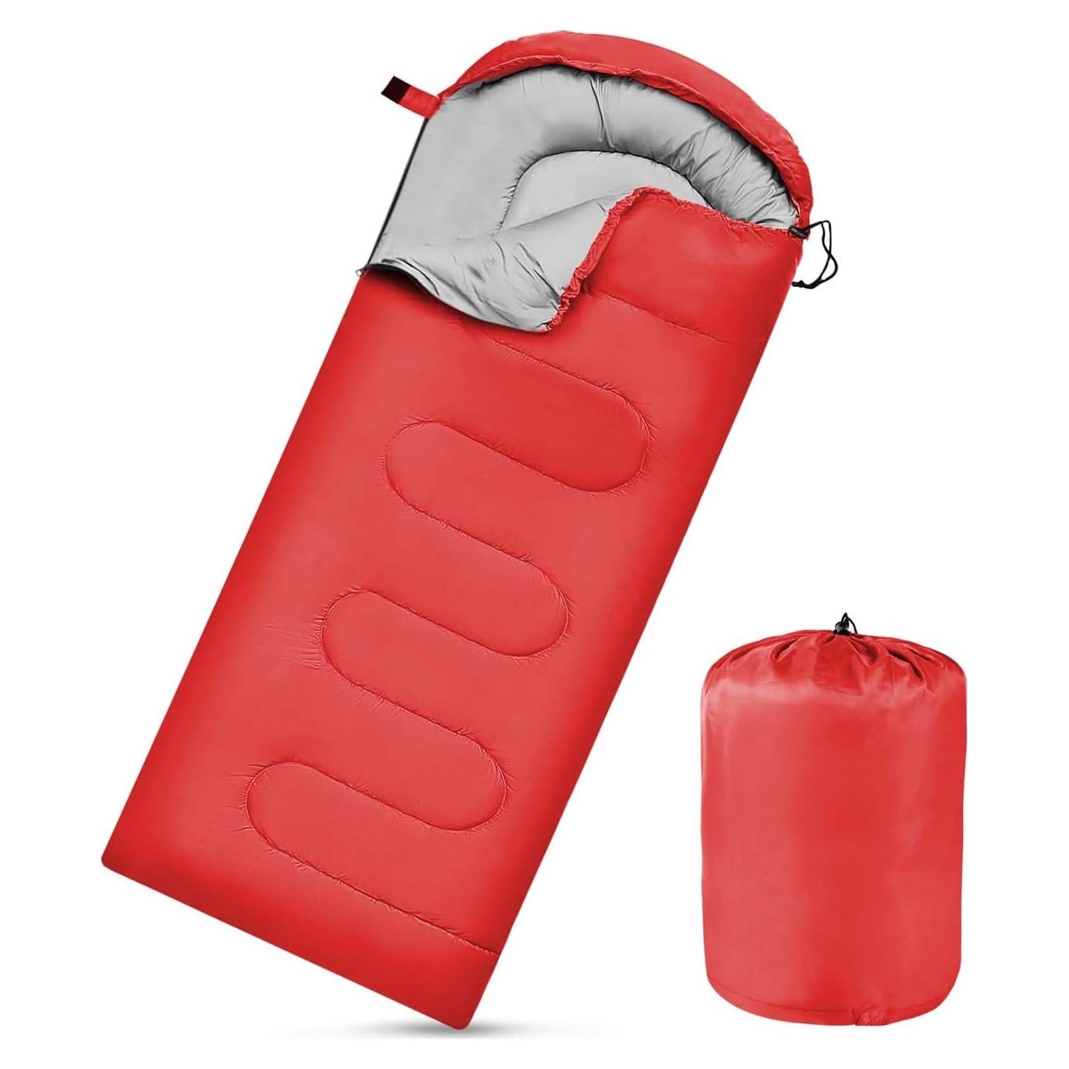 Saco de dormir OBTANIM 4 estaciones 210x76cm rojo ligero