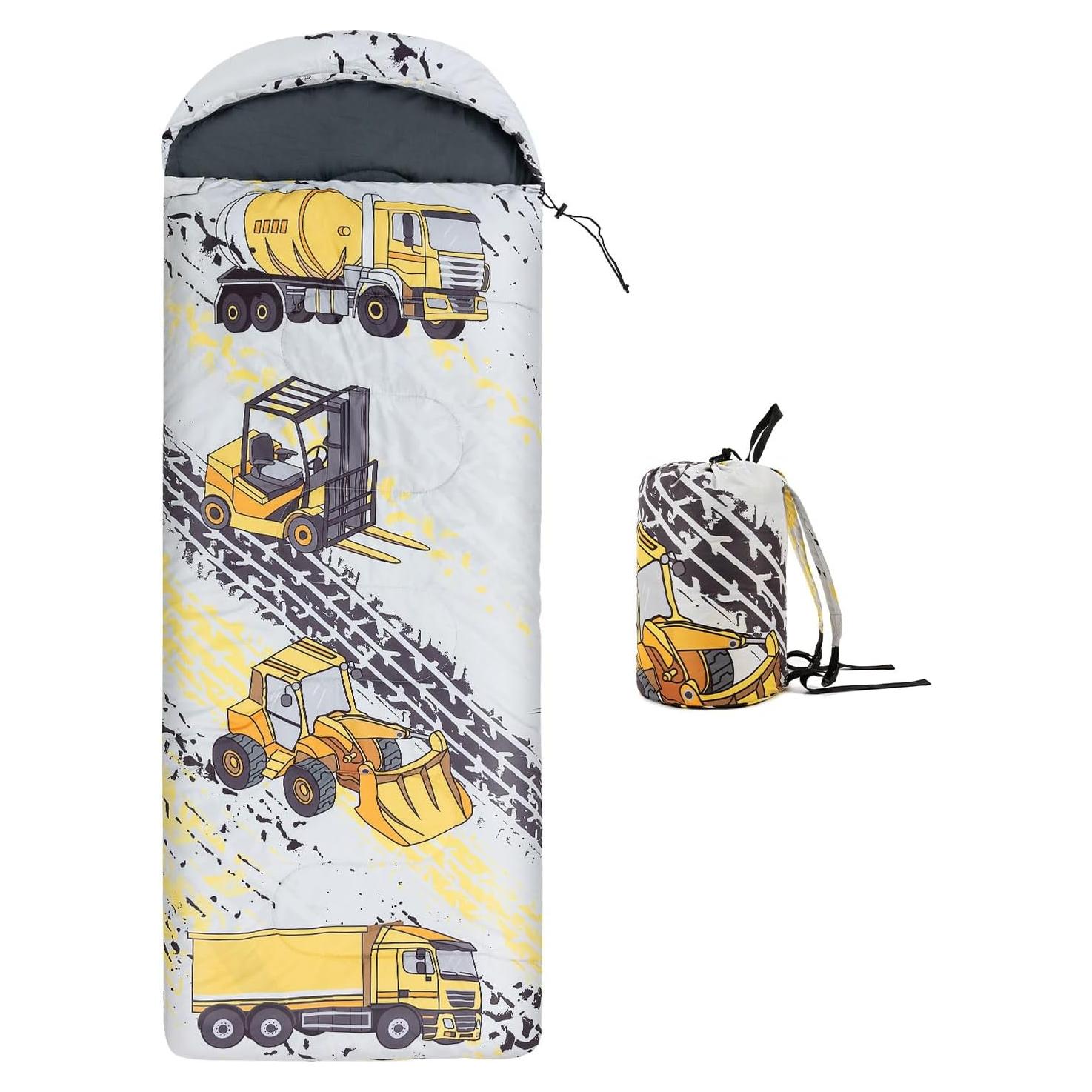 Saco de dormir juvenil Croosseoutdoors amarillo 3 temporadas