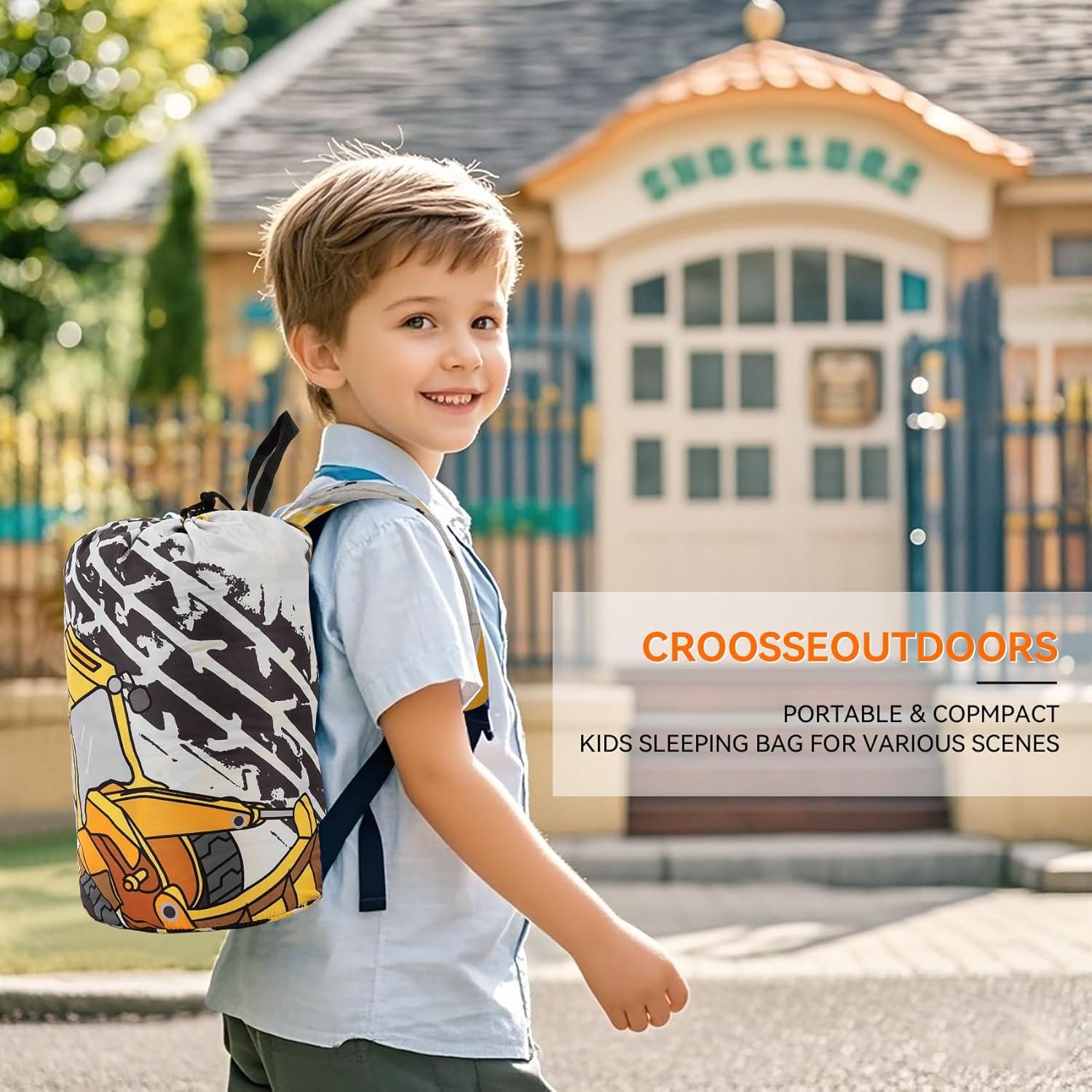 Saco de dormir juvenil Croosseoutdoors amarillo 3 temporadas