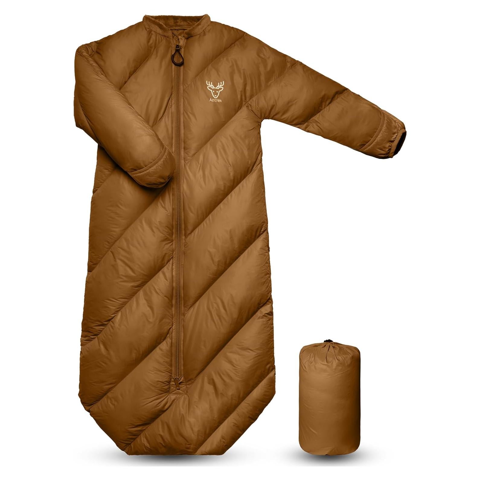 Saco de Dormir Infantil AZITREK 107 cm Acolchado para Camping